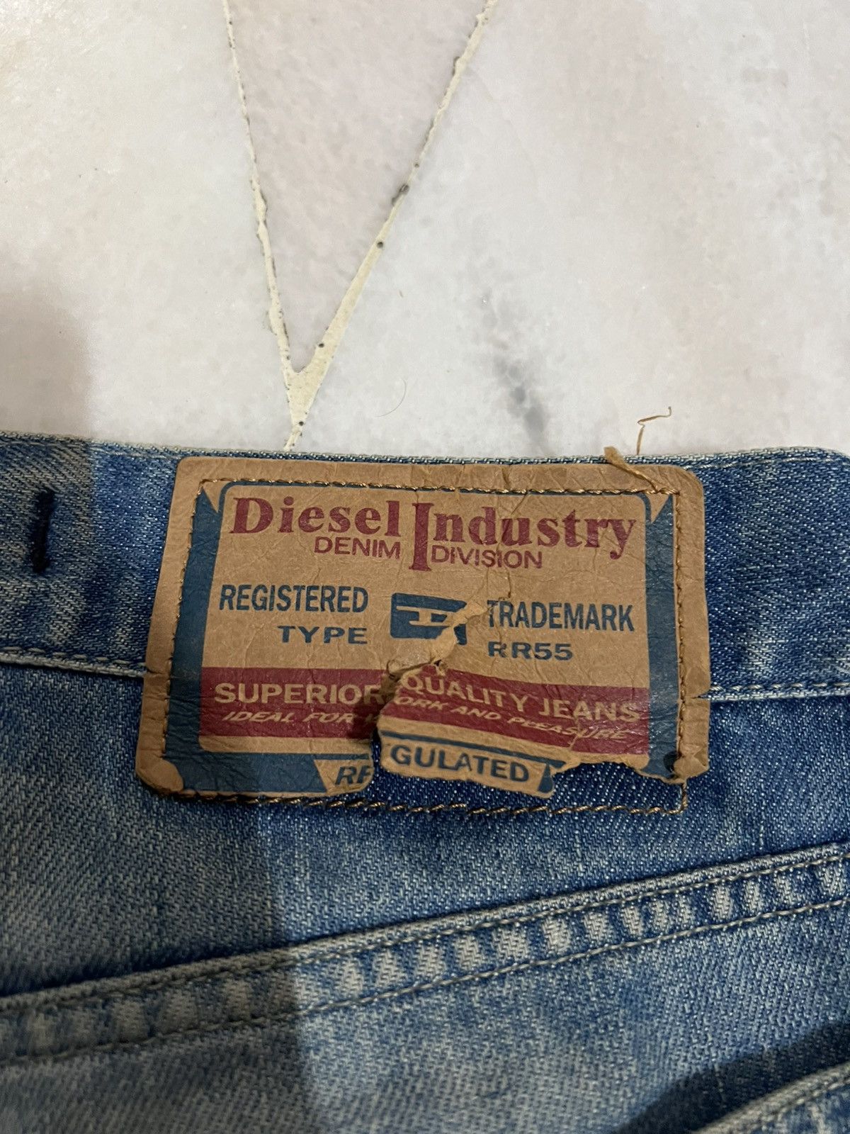 Japanese Brand 🌈Vintage Diesel Industry Distress Mud Wash Bootcut Jean Size US 34 / EU 50 - 13 Thumbnail