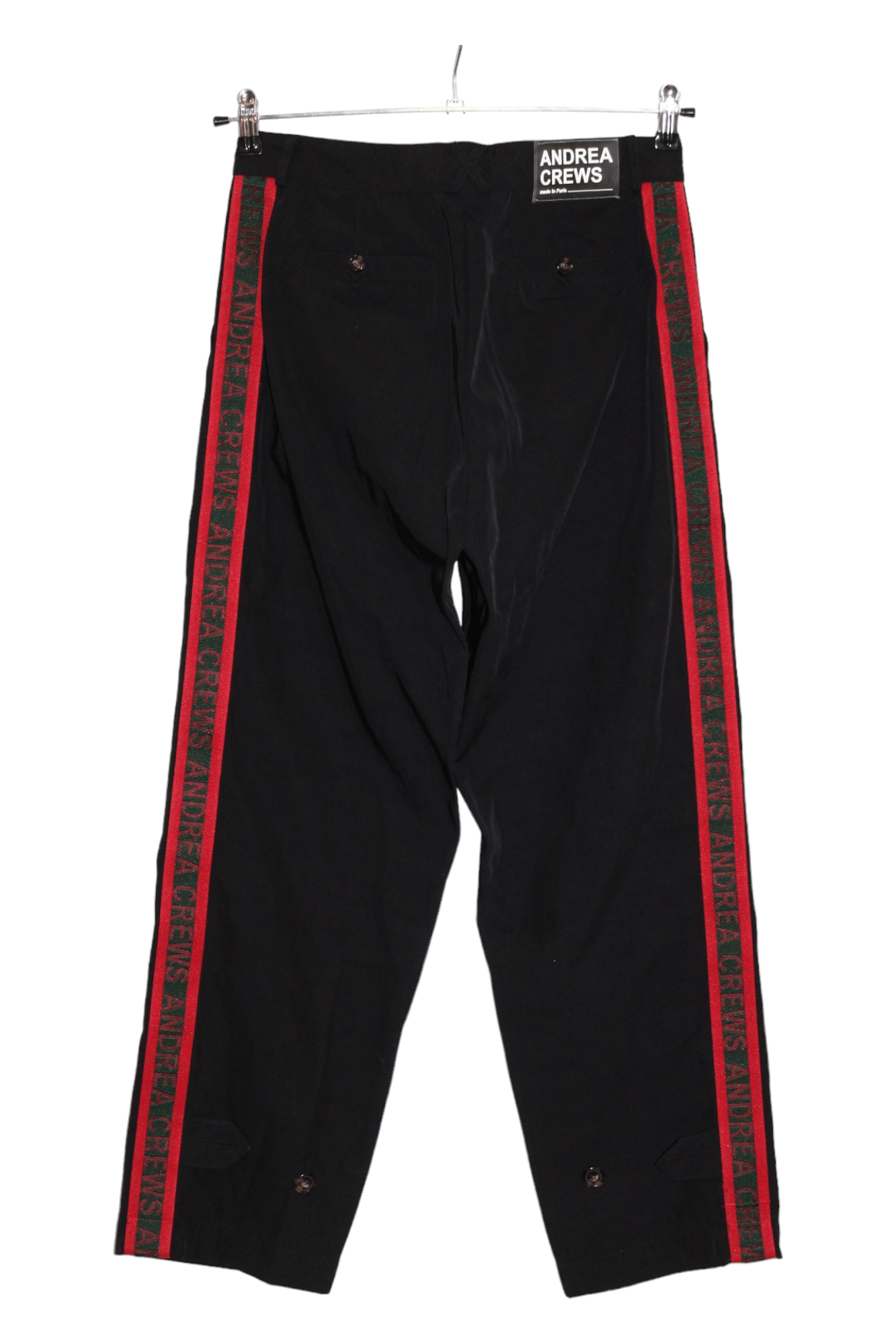 Andrea Crews Andrea Crews 100% Polyamide Logo Taped Pants Size US 31 - 1 Thumbnail