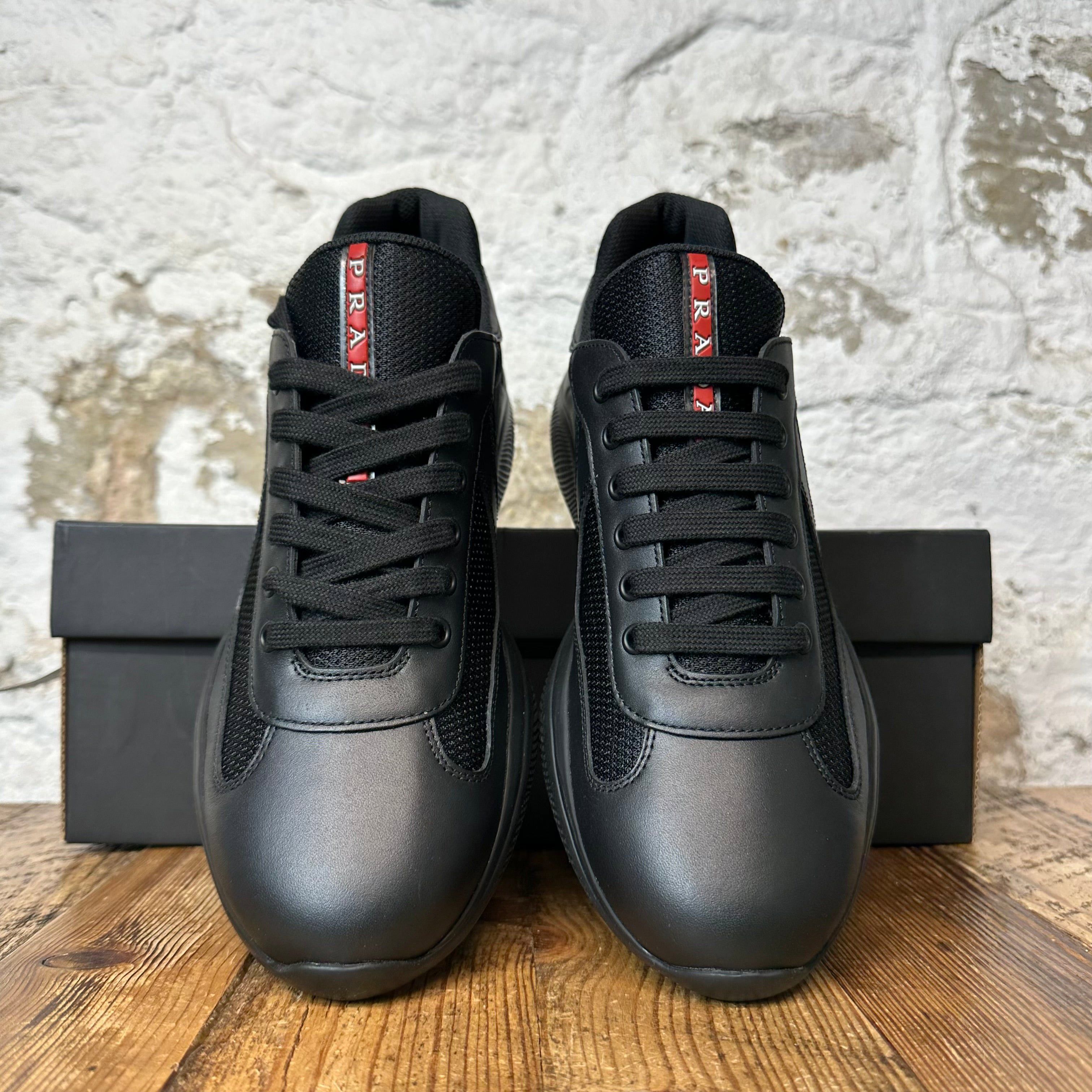 Prada Prada Americas Cup Nero Leather Sneaker Sz 8 DS Size US 8 / EU 41 - 3 Thumbnail
