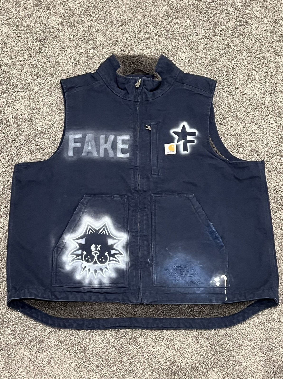 Carhartt Carhartt Vintage Airbrushed Vest Size US XL / EU 56 / 4 - 1 Thumbnail