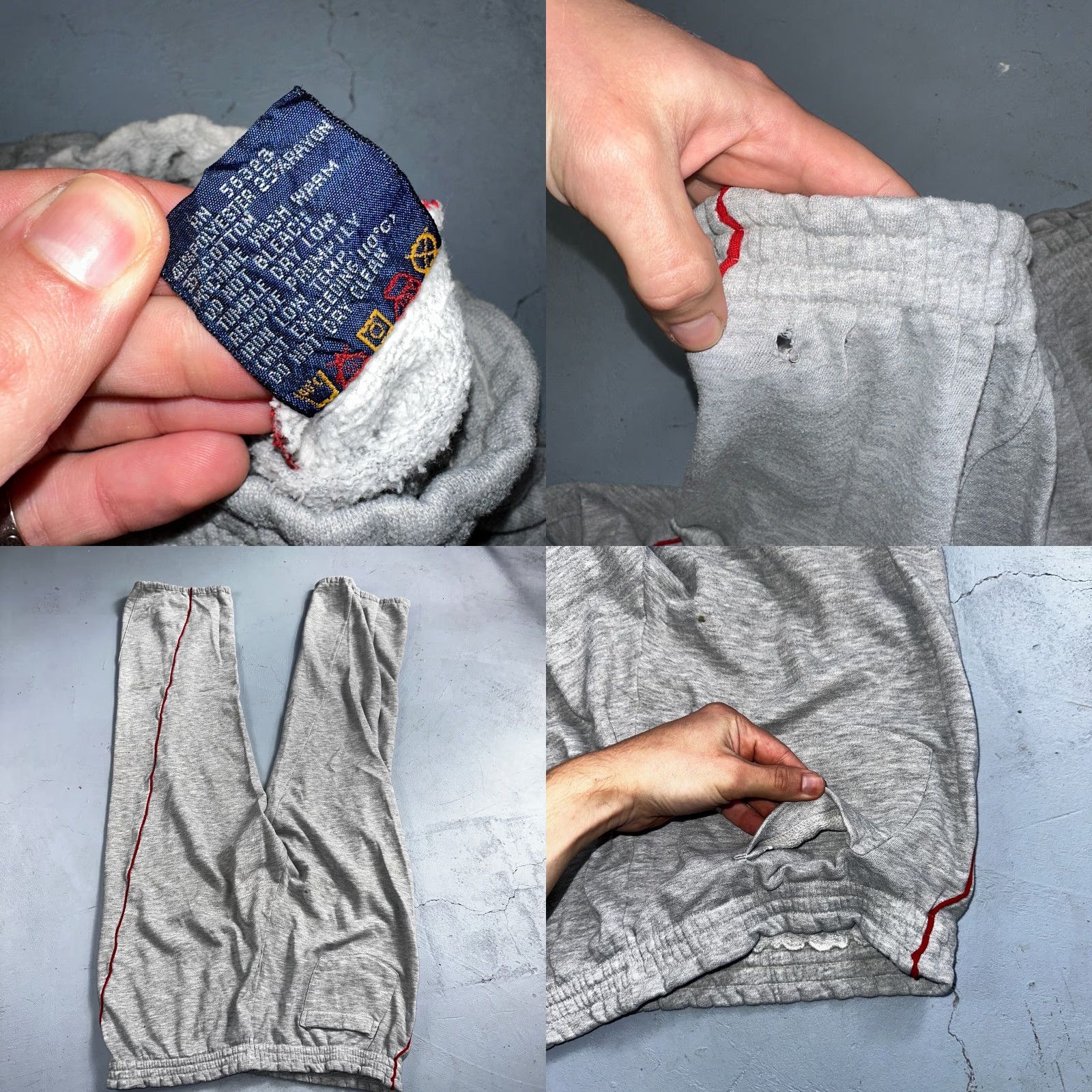 Nike Nike Vintage 80s Sweatpants Large Gray Red Trim Blue Tag 1980s Cotton Jogger Pants Men L Gray Nike Sweatpants 80s Athleisure Vintage Casual Size US 33 - 8 Thumbnail
