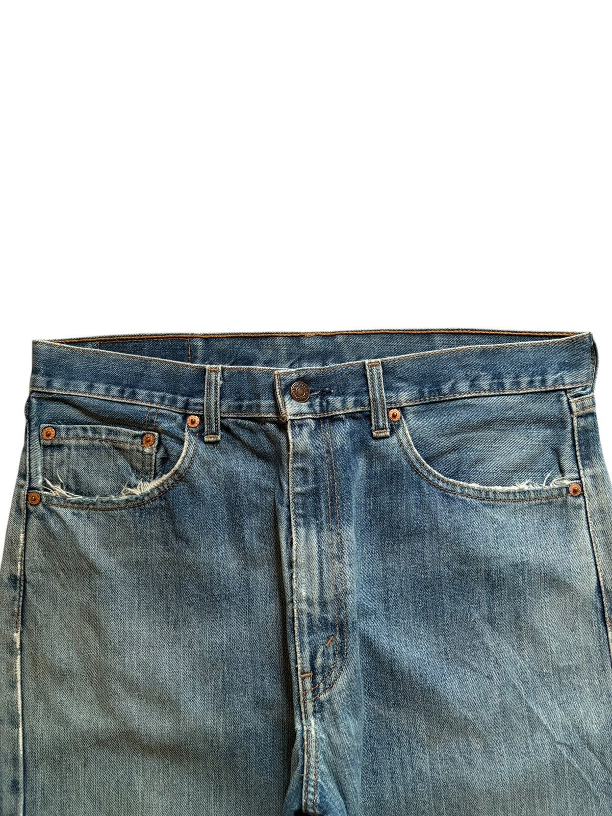 Levi's Vintage 90s Levis 512 Faded Mud Wash Distress Baggy Jeans Size US 34 / EU 50 - 4 Thumbnail