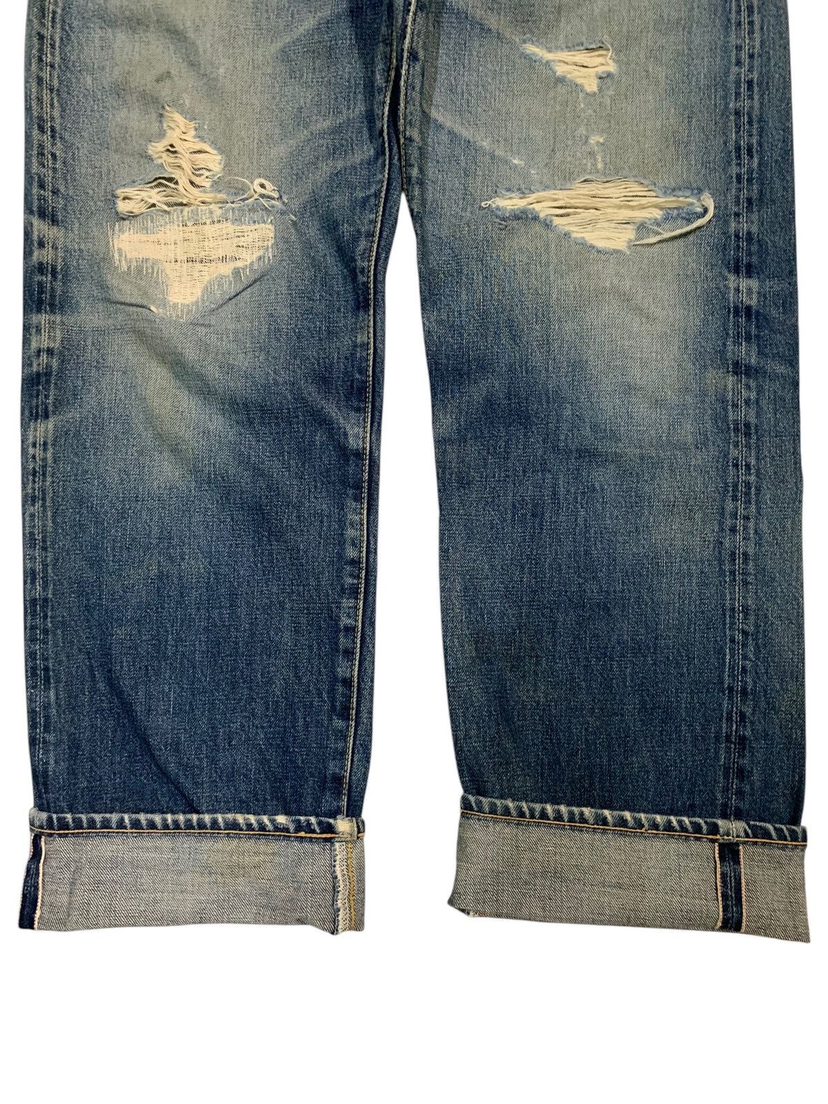 Kapital VINTAGE KAMAKURA SELVEDGE FADED JAPANESE DISTRESSED DENIM Size US 33 - 10 Thumbnail
