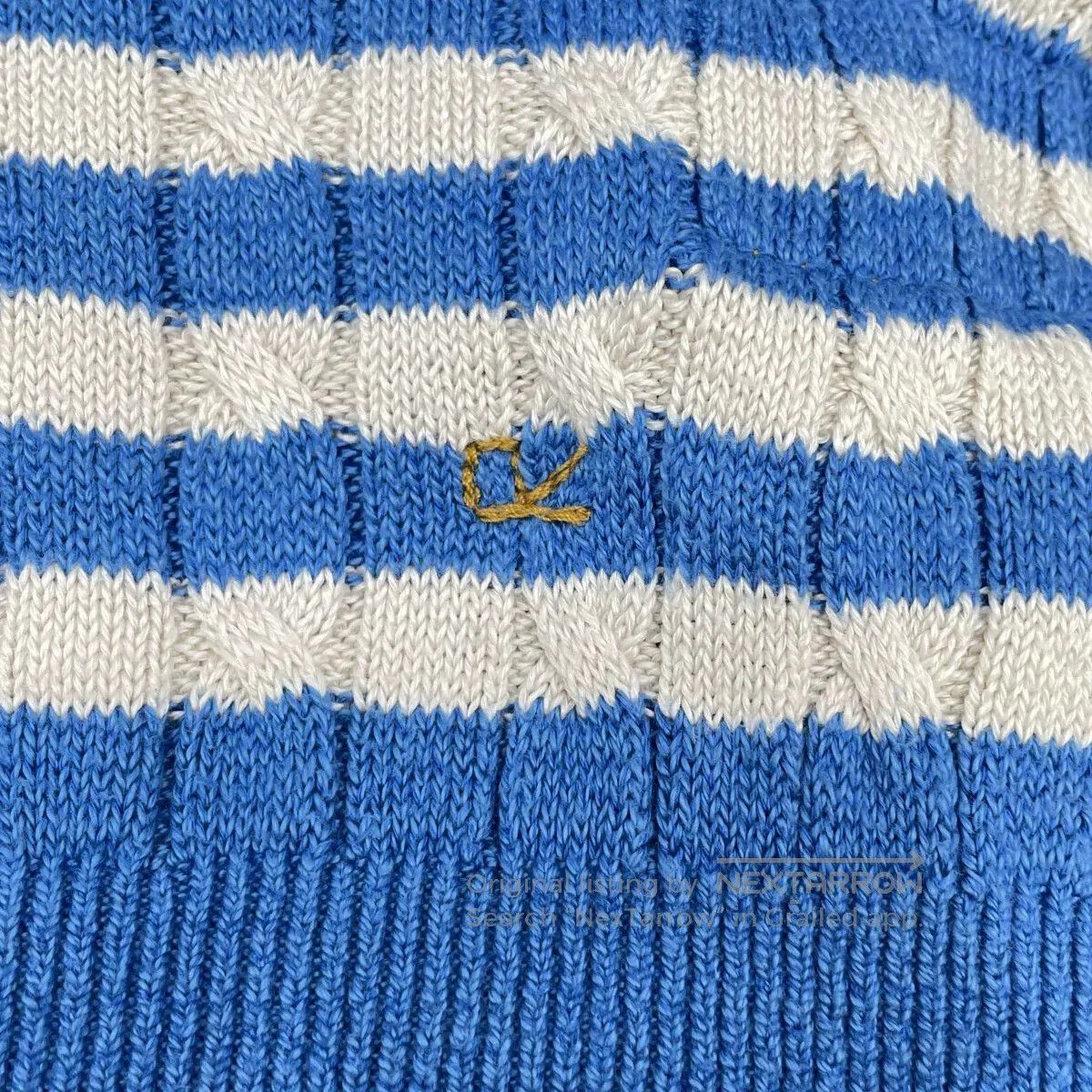 45rpm Blue Striped Cotton Knit Cardigan. Size M / US 6-8 / IT 42-44 - 7 Thumbnail