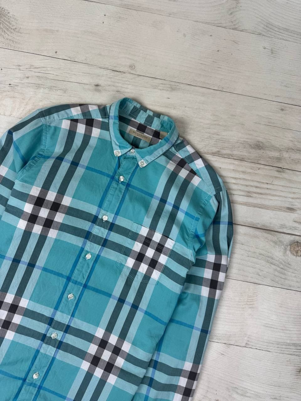 Burberry Burberry Brit Nova Check Blue Shirt Button Up Size US M / EU 48-50 / 2 - 2 Thumbnail