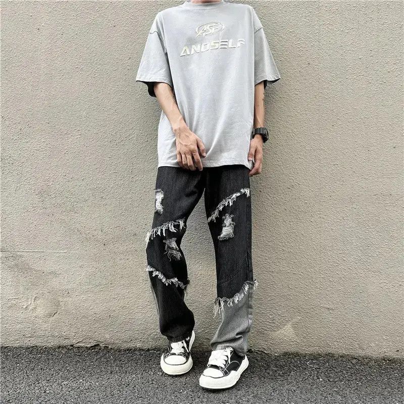 Japanese Brand Hip Hop Straight Loose Wide Leg Jeans Size US 32 / EU 48 - 6 Thumbnail