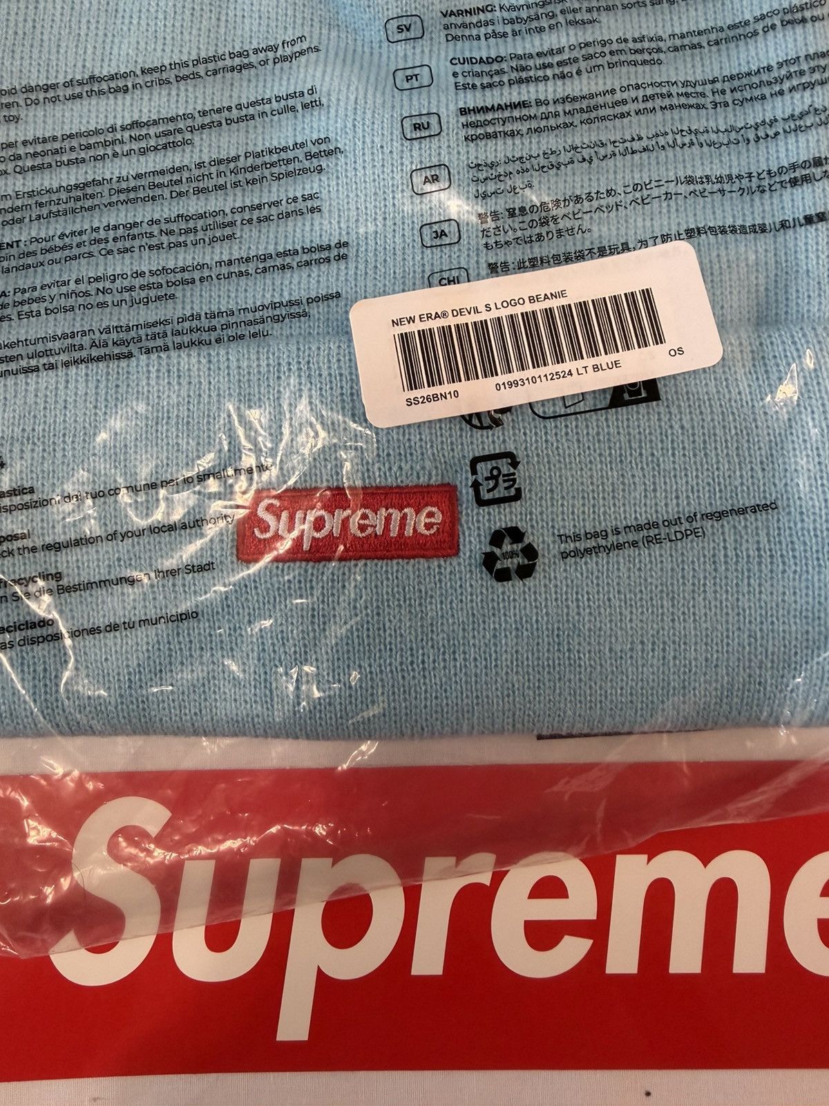 Supreme Supreme Devil S Logo Beanie Brand New Blue SS26 Size ONE SIZE - 6 Thumbnail