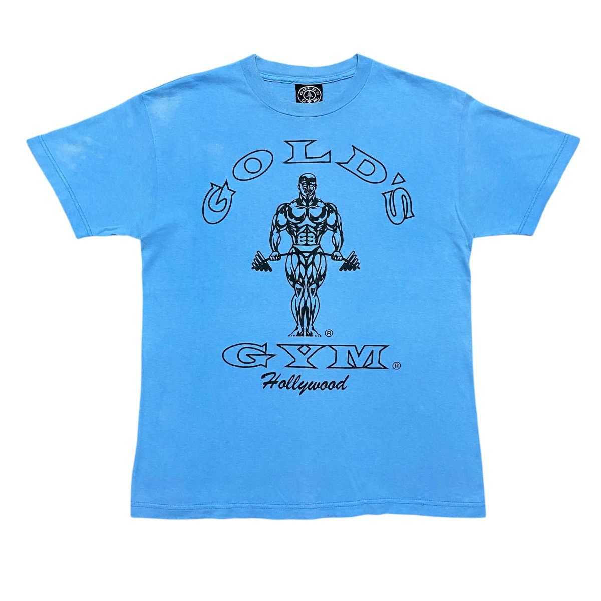 Vintage Rare‼️🔥Vintage Gold's Gym Hollywood Big Logo T -Shirt Size US S / EU 44-46 / 1 - 1 Thumbnail