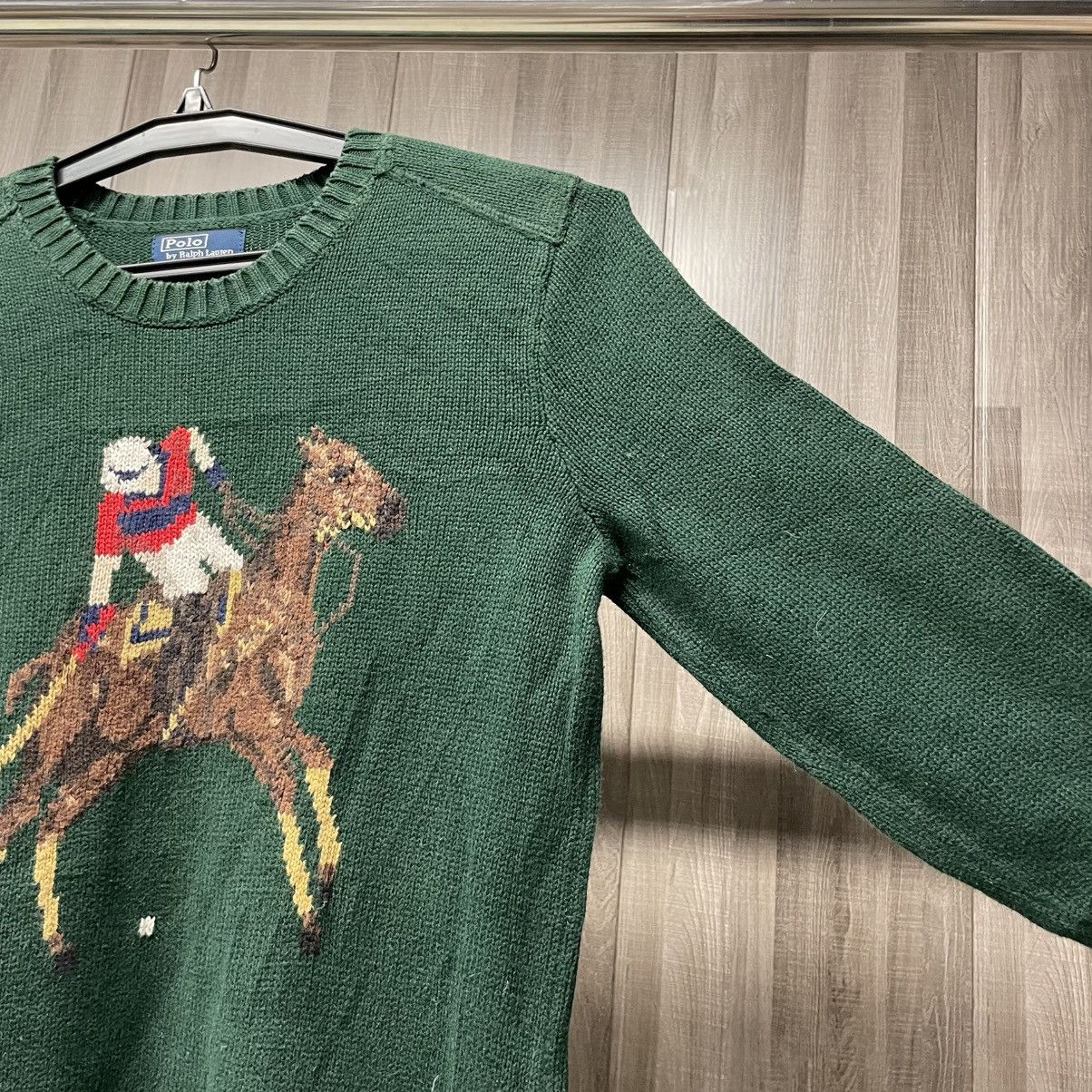 Ralph Lauren Polo Ralph Lauren Polo Player Intarsia Knit Sweater💥 Size US S / EU 44-46 / 1 - 7 Thumbnail