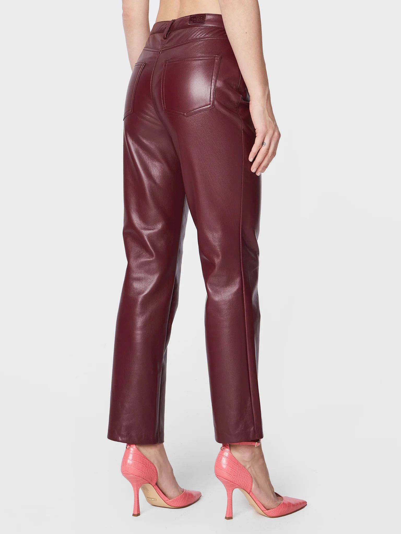 Guess Guess Faux leather straight pant 28 length 29 Size 28" / US 6 / IT 42 - 2 Thumbnail
