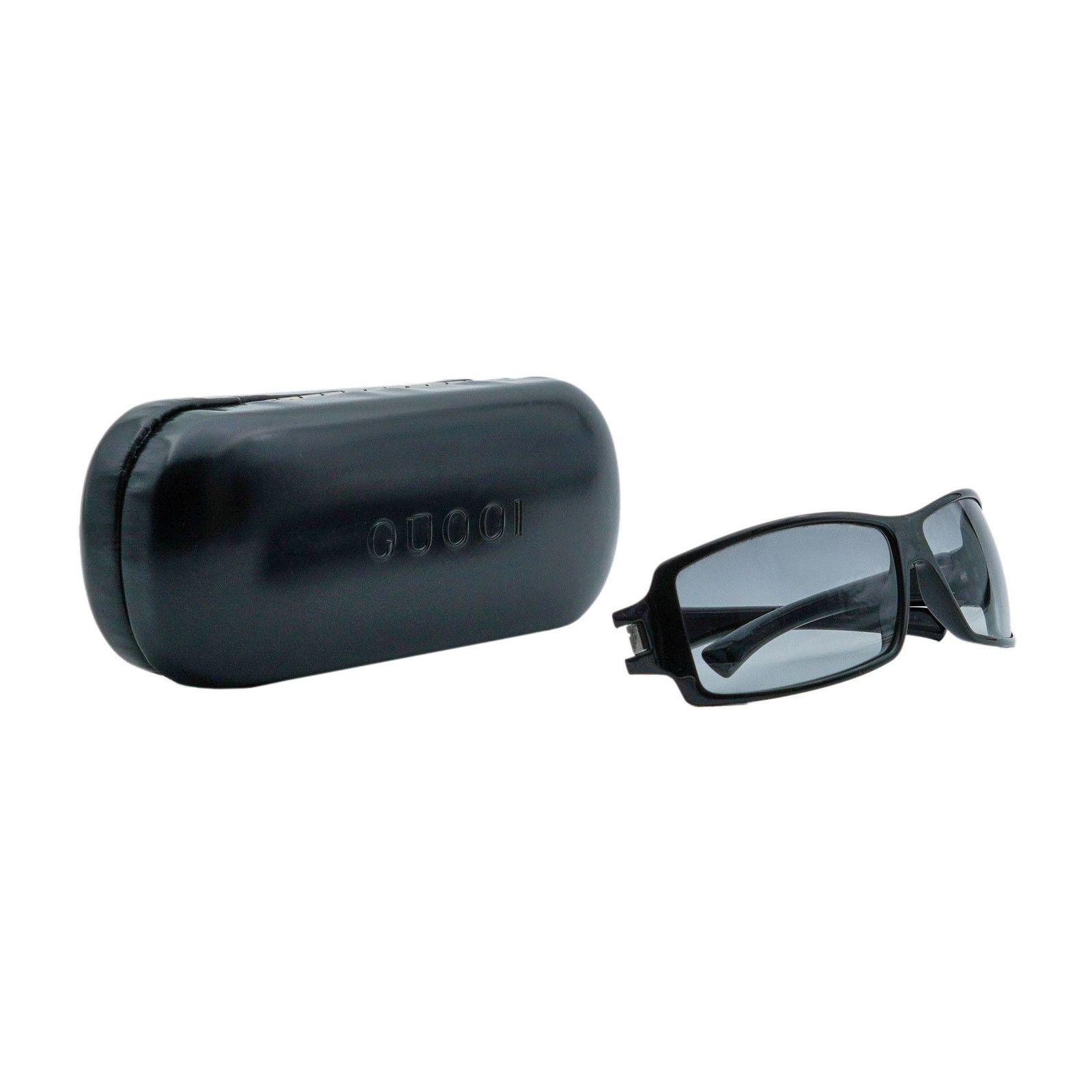 Gucci Vintage Gucci Black Strass GG Logo Rectangular Sunglasses Size ONE SIZE - 8 Thumbnail