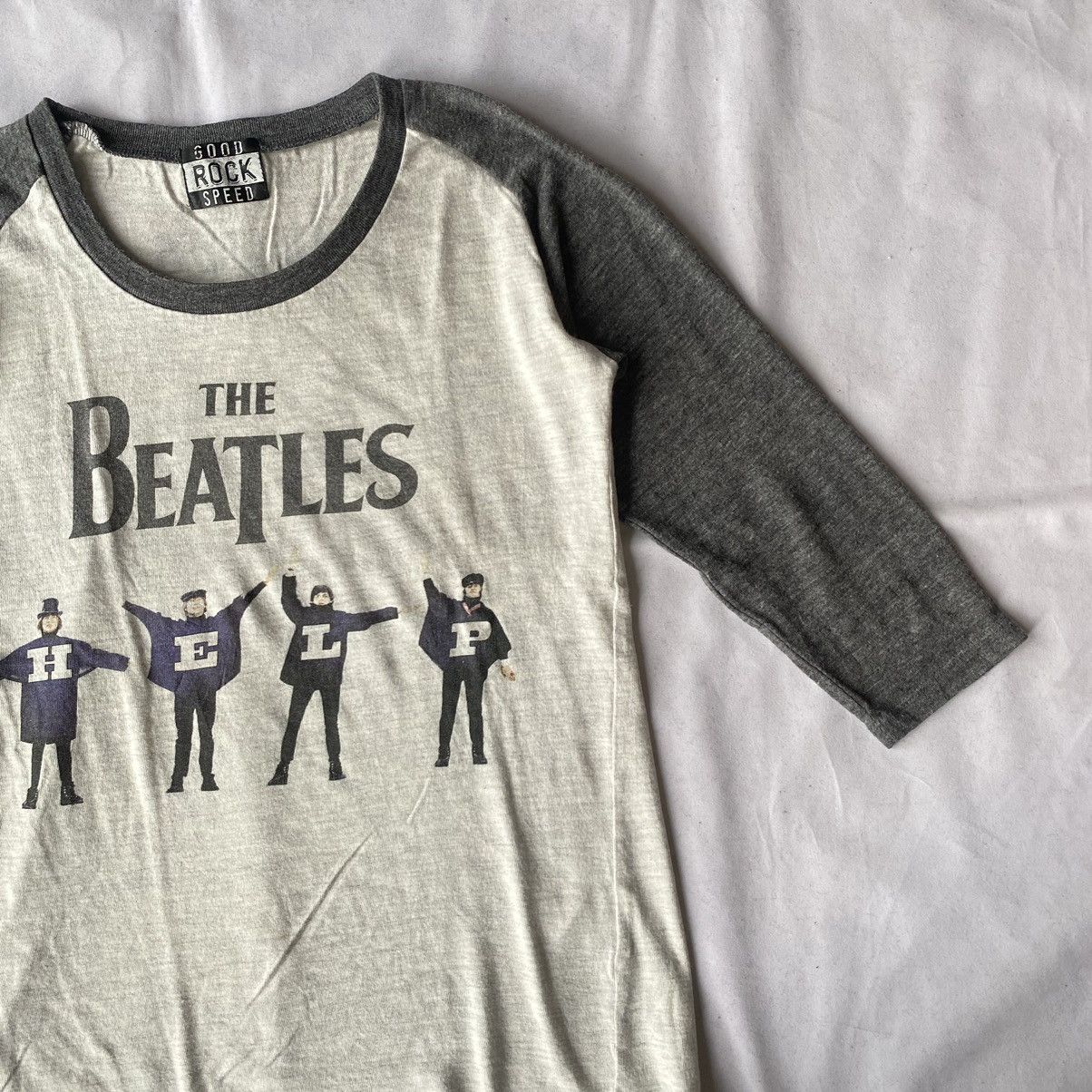 Band Tees × Vintage Vintage The Beatles Help! Album by Good Rock Speed 3/4 Tees Size US M / EU 48-50 / 2 - 4 Thumbnail