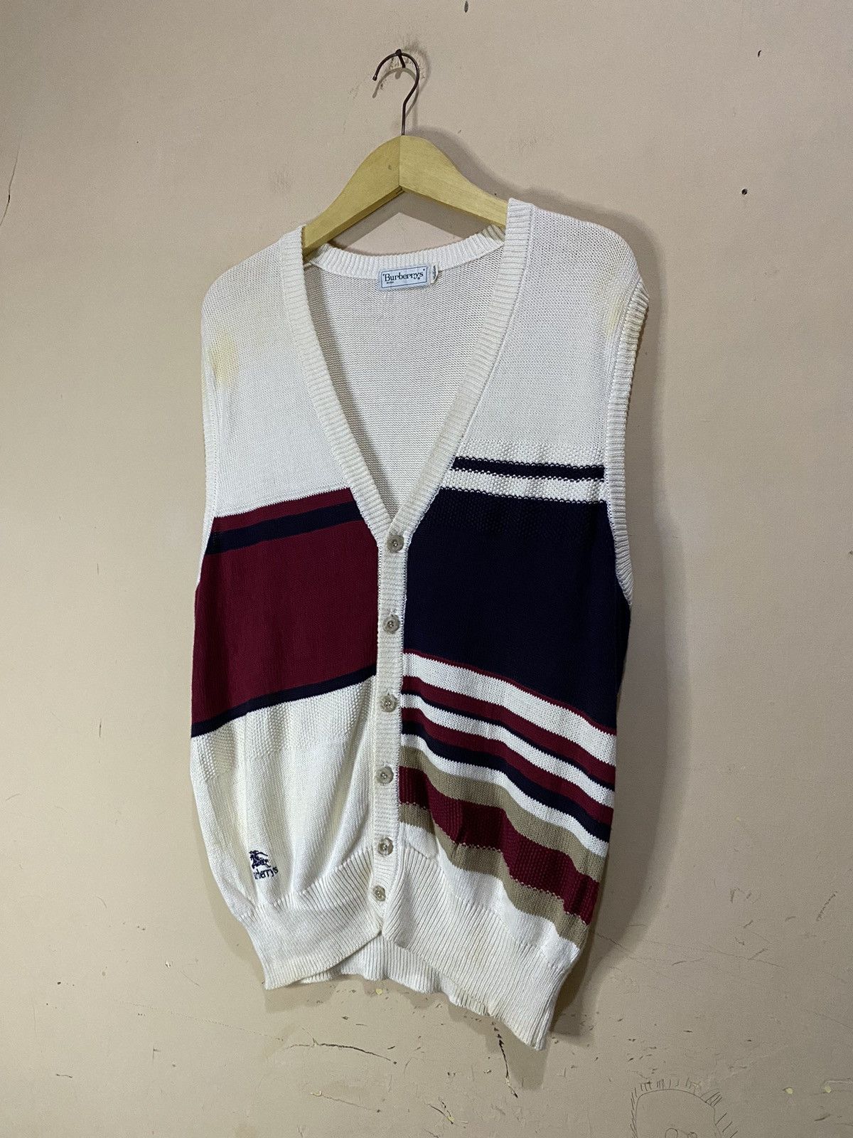 Burberry Vintage Burberrys Wool Vest Size US M / EU 48-50 / 2 - 2 Thumbnail
