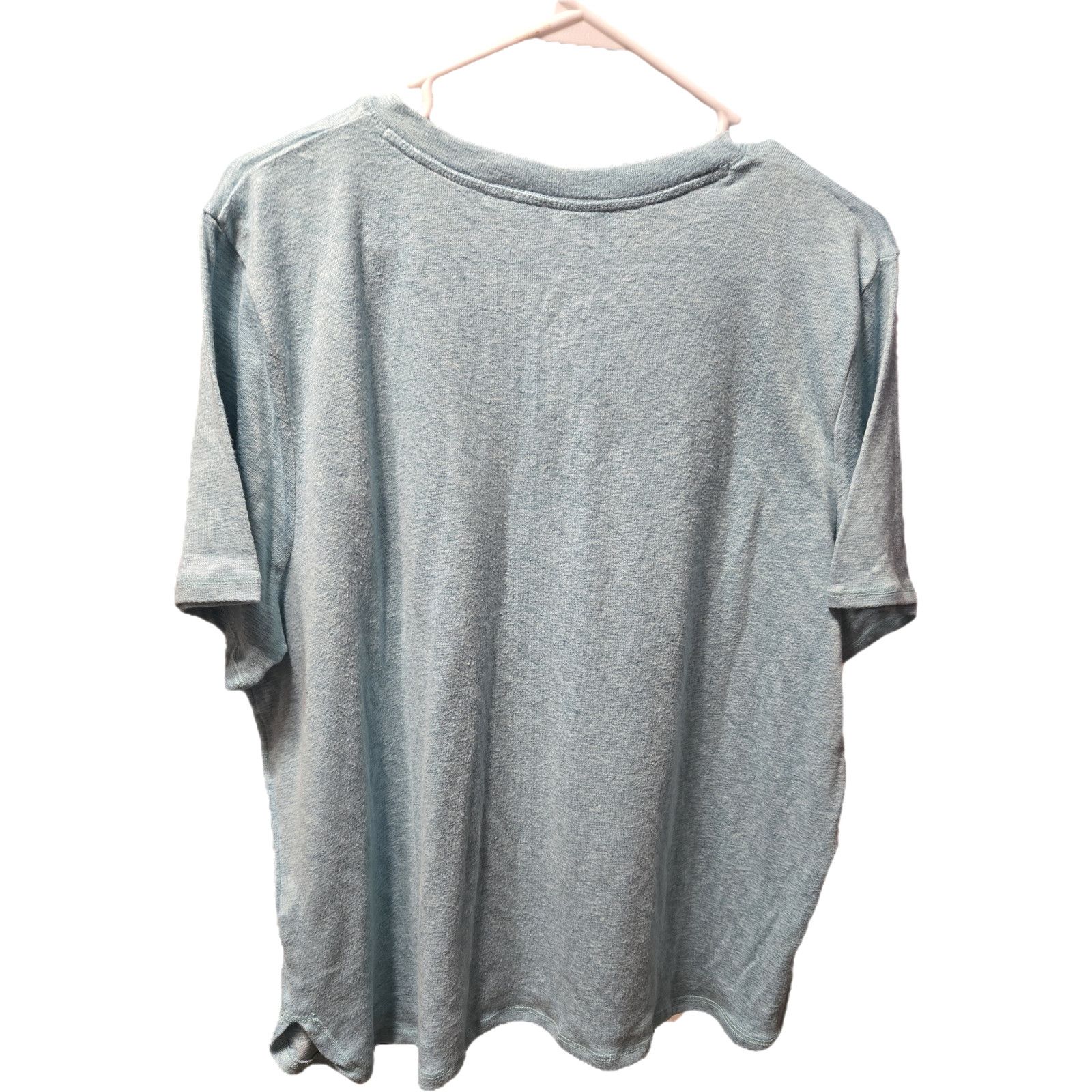Croft & Barrow Croft & Barrow XXL Light Blue Marl V-Neck Pocket Tee Soft Size XXL / US 16-18 / IT 52-54 - 5 Thumbnail