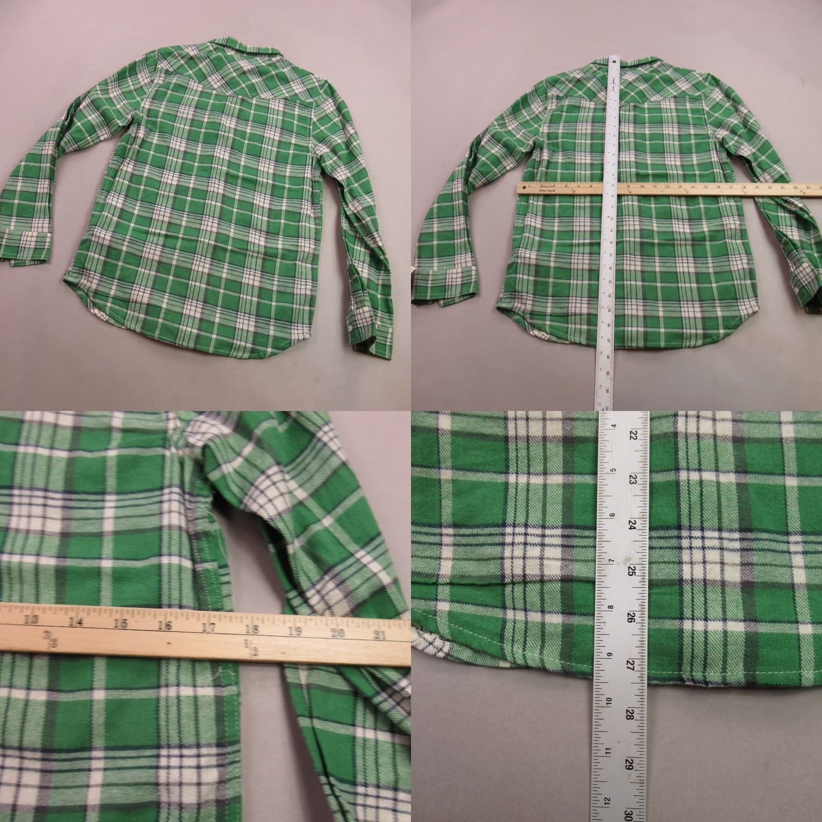 Lucky Brand Lucky Brand Shirt Womens Large Long Sleeve Snap Front Plaid Pockets Green Size L / US 10 / IT 46 - 8 Thumbnail