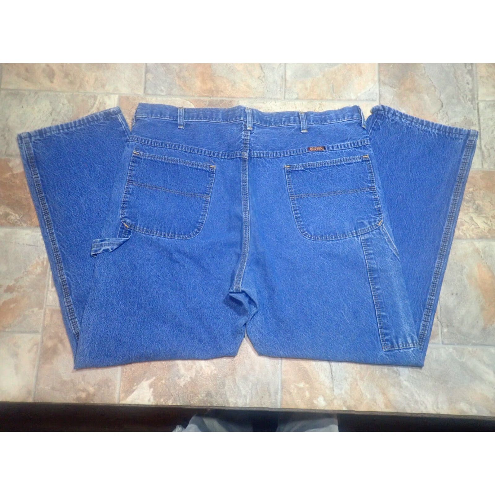 Wrangler VINTAGE Wrangler Big Ben Carpenter Pants Made in USA Work Jeans Blue 38x29 Unisex Adults Size US 38 / EU 54 - 2 Thumbnail