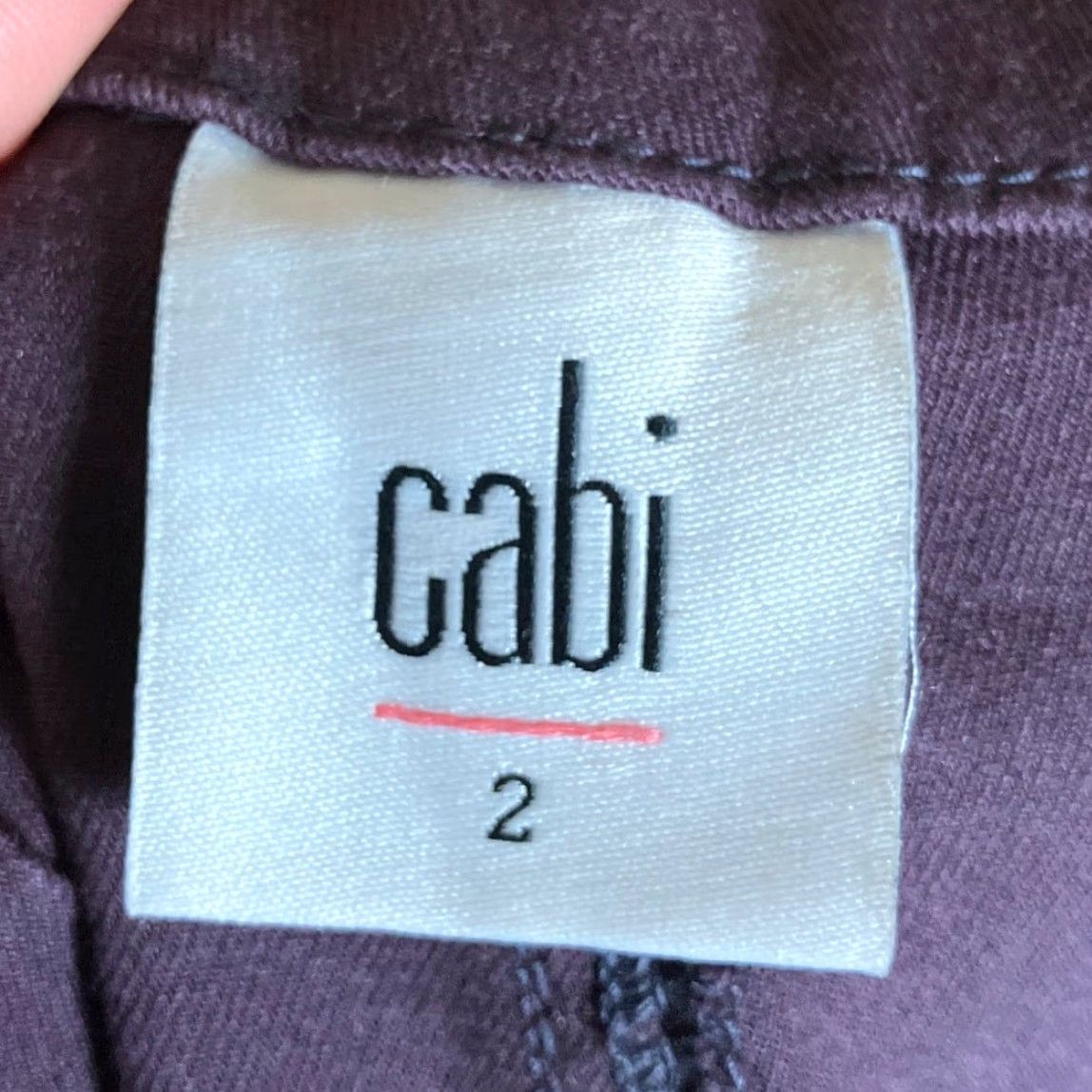 Vintage CAbi The Carpenter Cargo Utility Pants Women 2 Plum Ankle Mid Rise Cotton Spandex Lyocell Solid Size 26" / US 2 / IT 38 - 4 Thumbnail