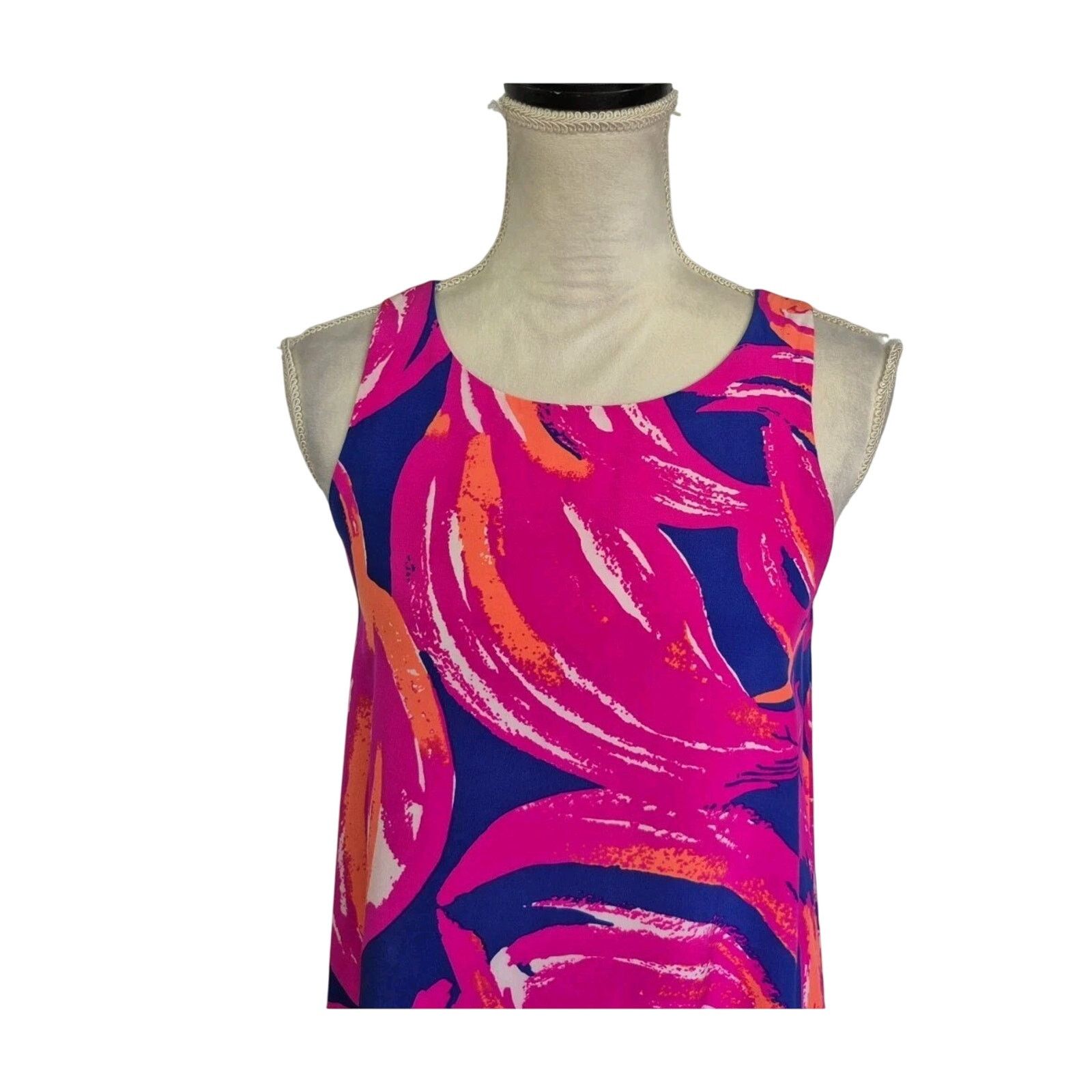 Lilly Pulitzer Lilly Pulitzer Bomber Blue Plume Jackie Dress XS 100% Silk Size XS / US 0-2 / IT 36-38 - 7 Thumbnail