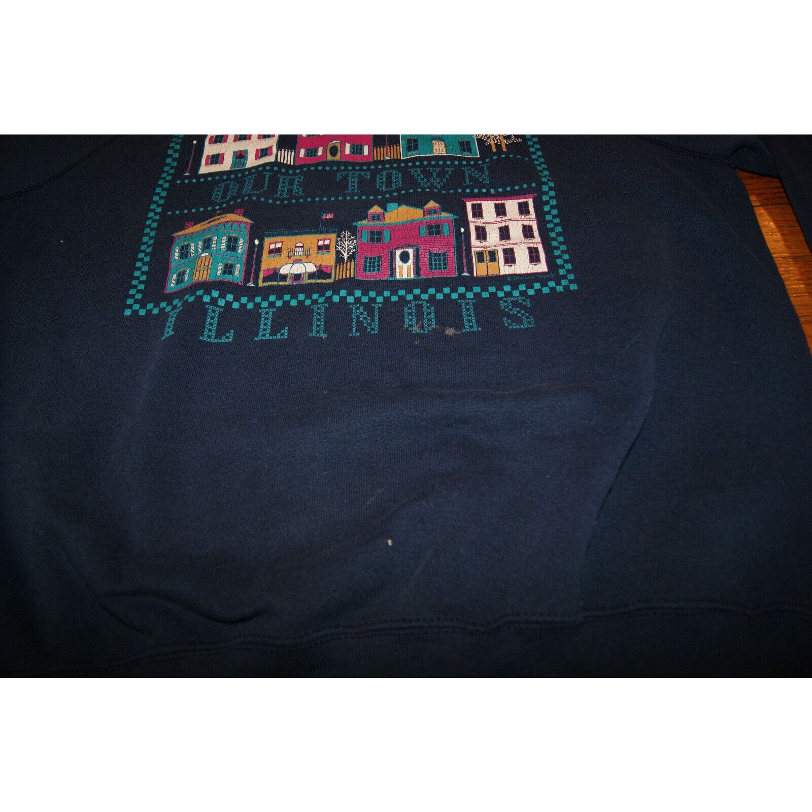 Other VTG Grandma Collar Large Womens Sweatshirt ILLINOIS OUR TOWN Size L / US 10 / IT 46 - 8 Thumbnail