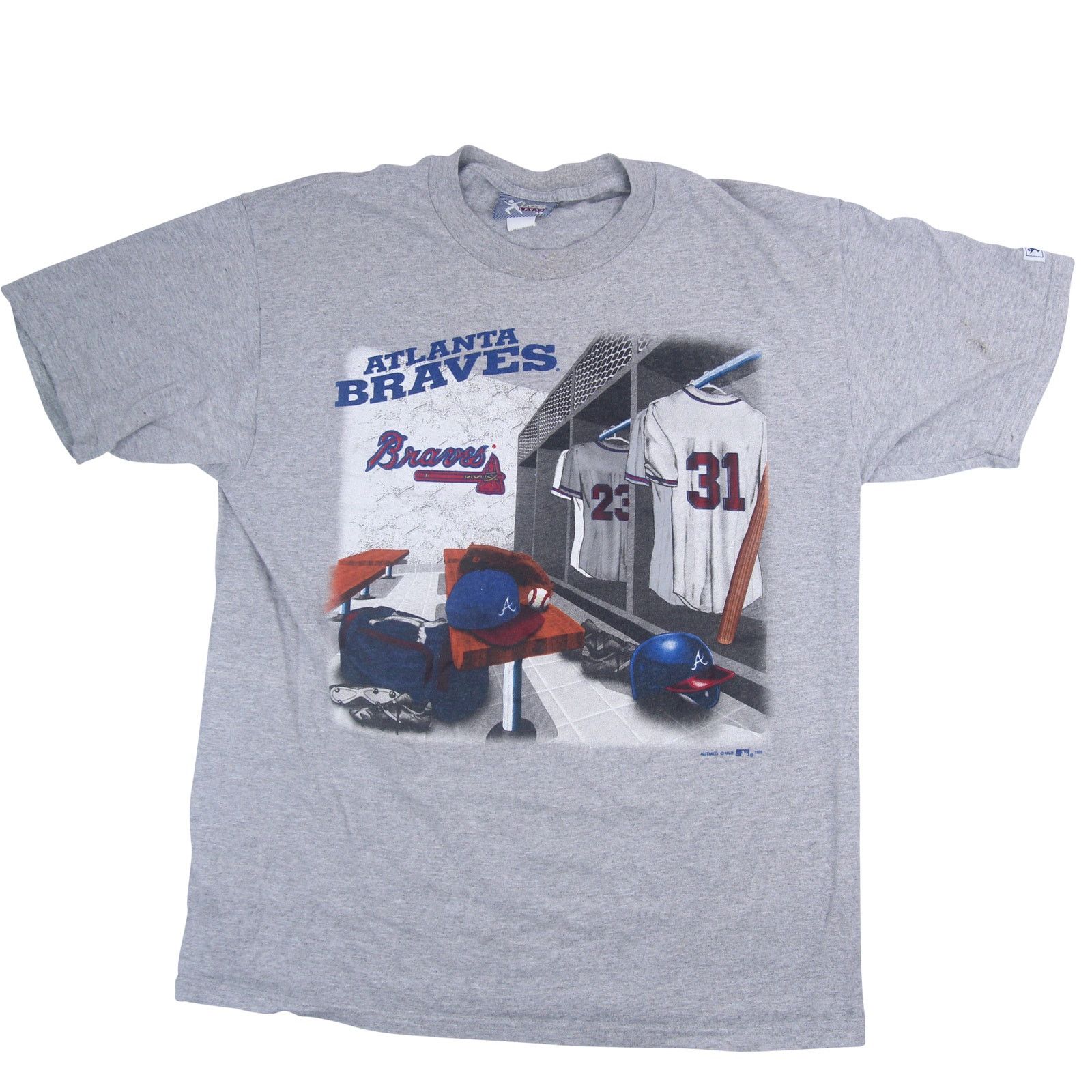 MLB × Vintage Vintage Lee Sport Atlanta Braves Locker Room Graphic T Shirt Size US L / EU 52-54 / 3 - 1 Thumbnail