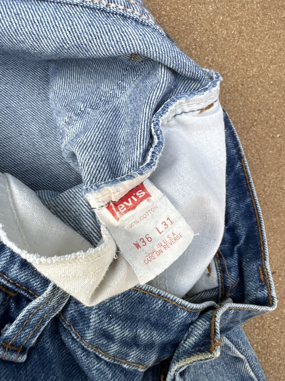 Levi's Vtg 80’s Levi’s 646 Orange Tab Bellbottom Flare Jeans 34x28 Size US 34 / EU 50 - 6 Thumbnail