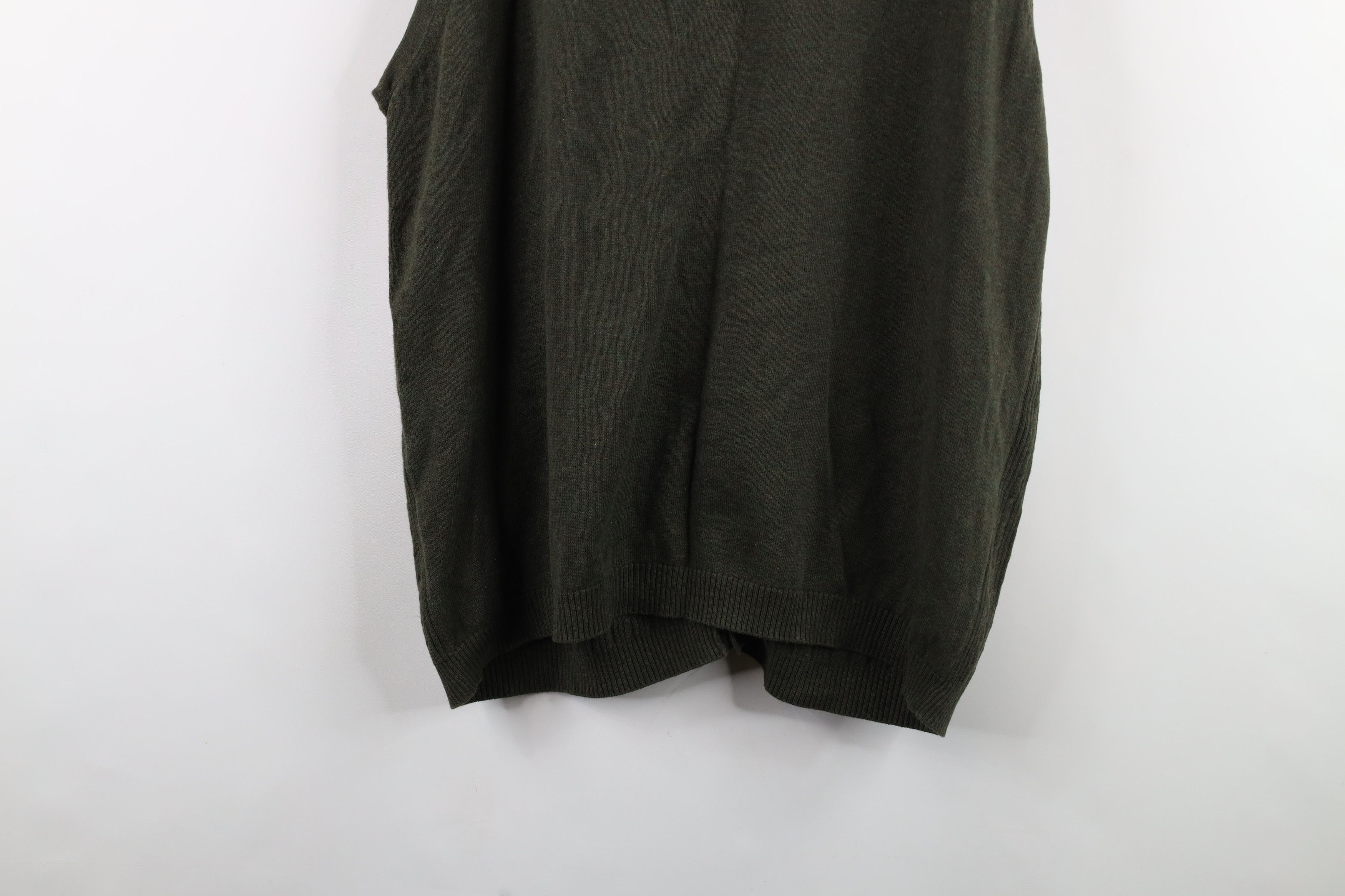 Vintage Vintage 90s Streetwear Blend Cable Knit Sweater Vest Green Size US XL / EU 56 / 4 - 10 Thumbnail