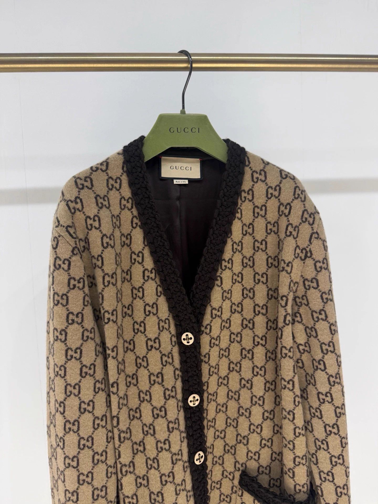 Gucci Gucci Classic Khaki GG Logo Jacket S Size S / US 4 / IT 40 - 2 Thumbnail