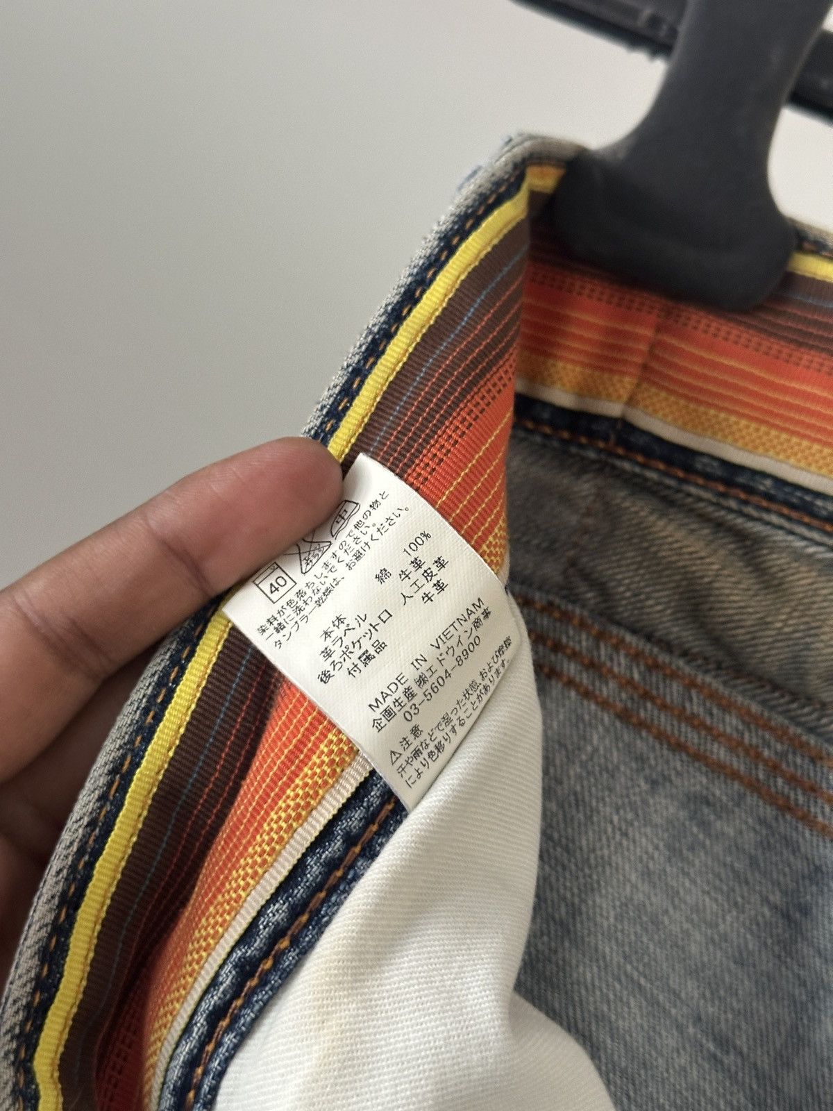 Edwin 2000s Vintage Edwin 503 Blue Trip Blue Faded Jeans Size US 30 / EU 46 - 11 Thumbnail
