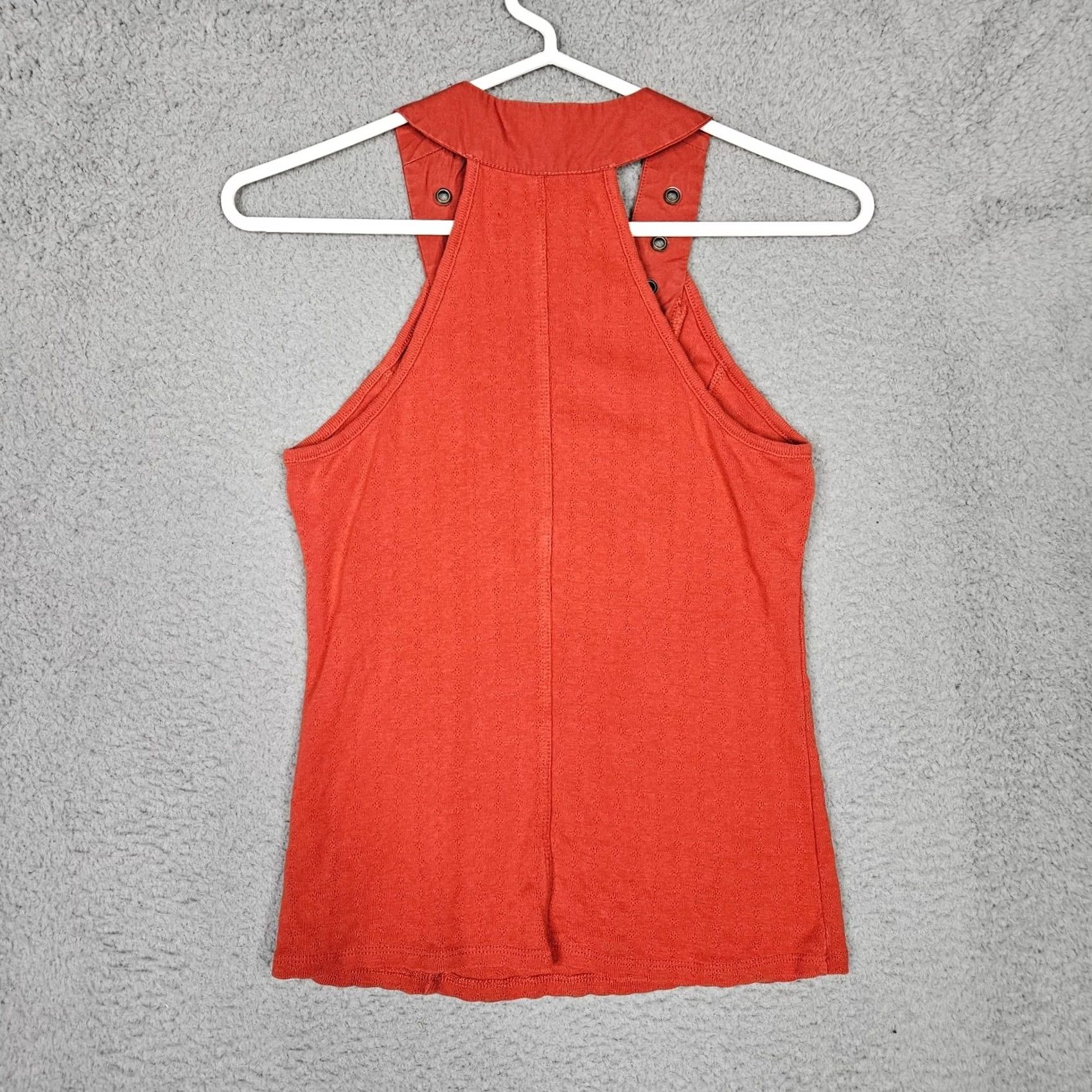 Vintage Lambert Tank Top XS Red V-Neck Cotton Blend Sleeveless Women's Regular Fit Shirt Tank Size XS / US 0-2 / IT 36-38 - 6 Thumbnail