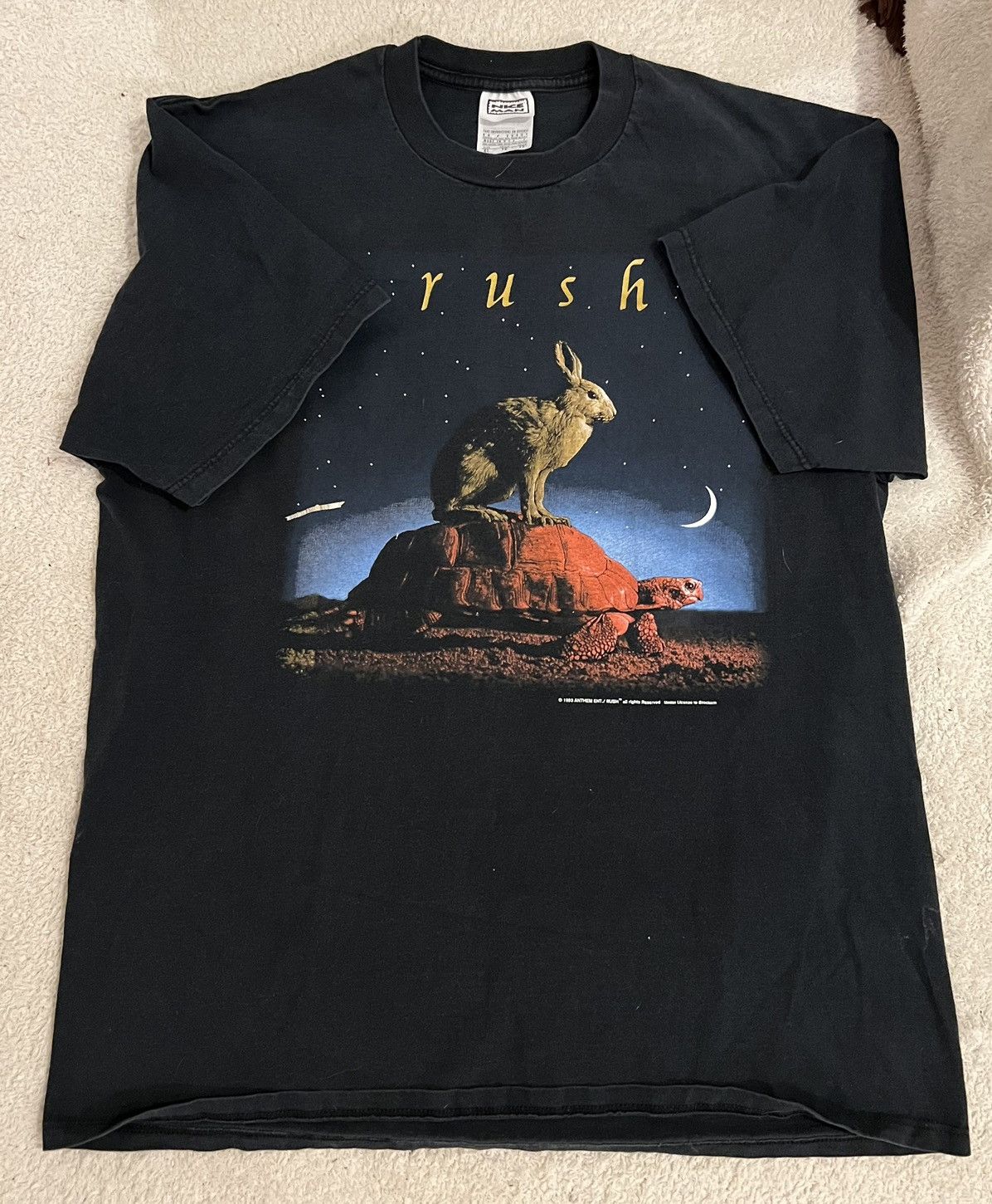 Vintage Vintage 1993 Band Tee-Rush T Shirt /Travis Scott Size US XL / EU 56 / 4 - 1 Thumbnail
