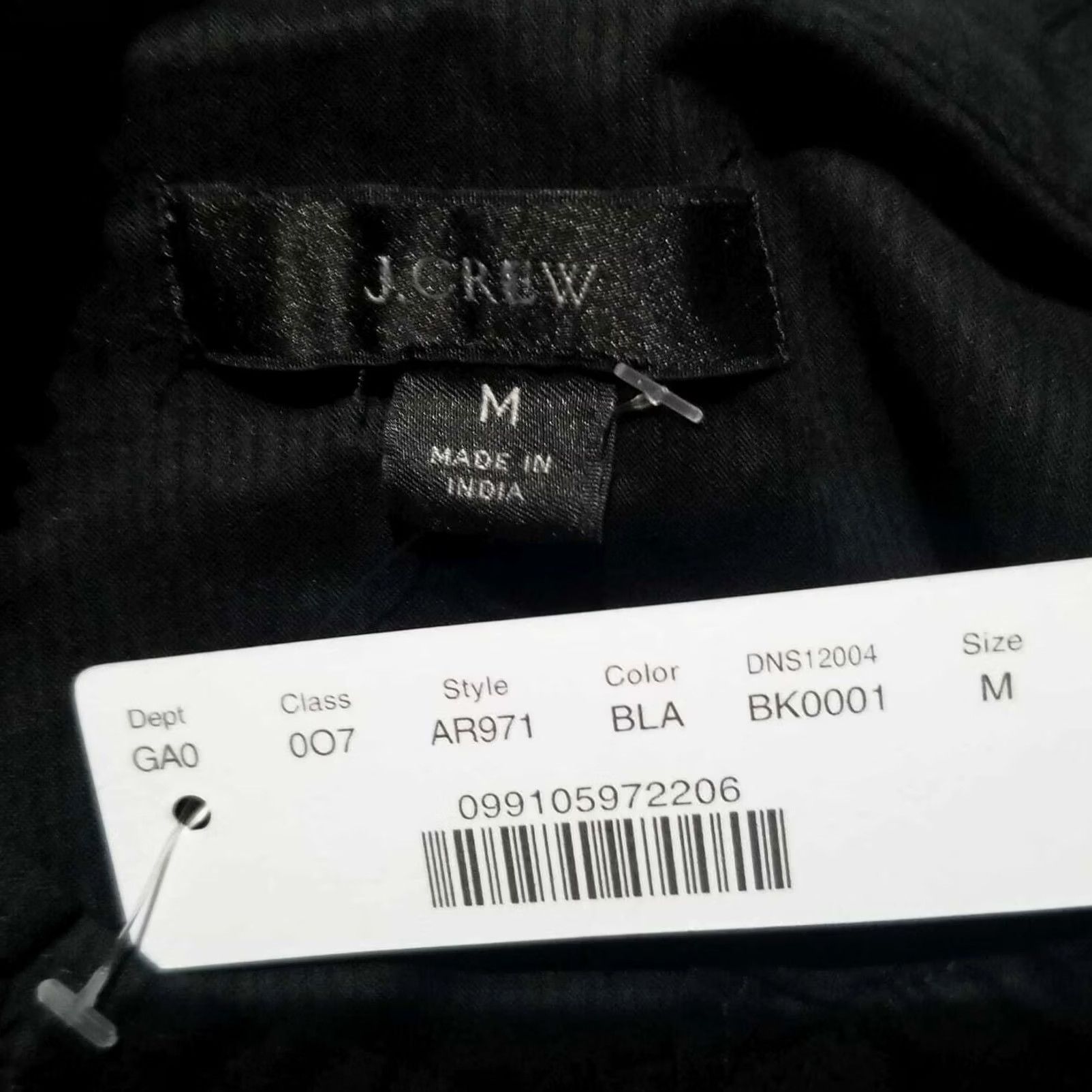 J.Crew J.CREW Blouse Women Medium Black Ruffle-Sleeve Embroidered Eyelet Mock Neck Long Sleeve AR971 Size M / US 6-8 / IT 42-44 - 3 Thumbnail