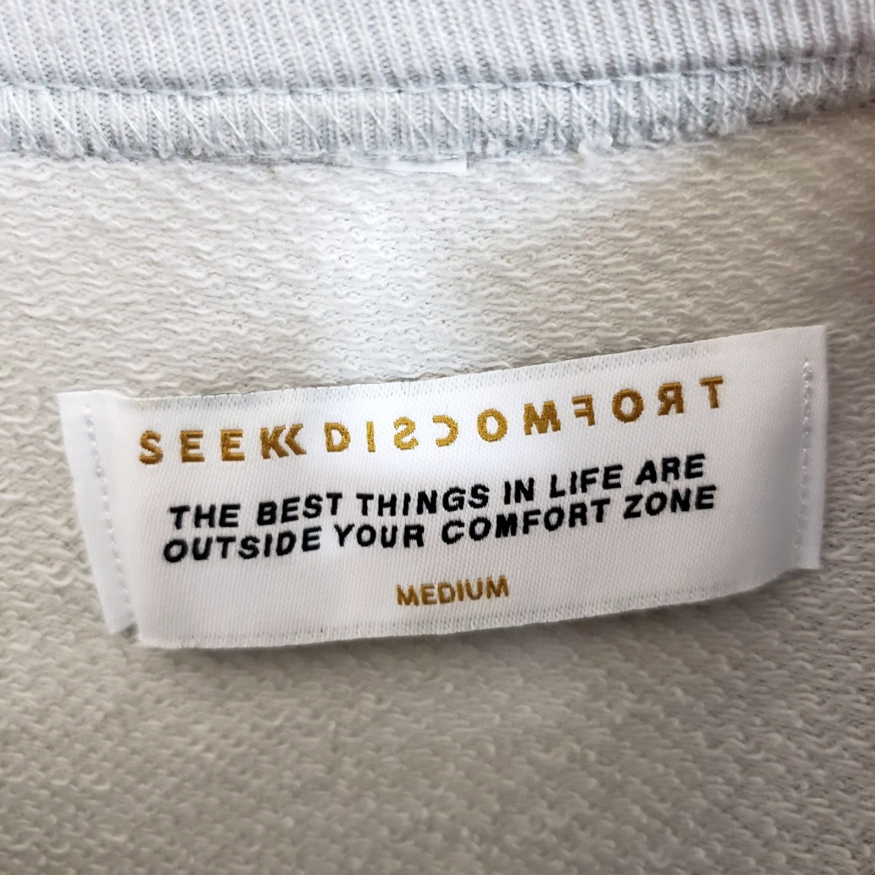 Vintage Seek Discomfort Mens Pullover Sweatshirt Sz M Gray Long Sleeve Cotton Size US M / EU 48-50 / 2 - 6 Thumbnail