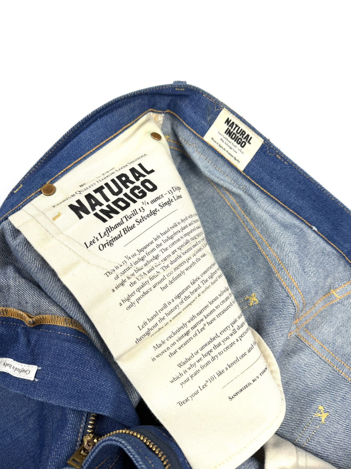 Lee Lee 101 Natural Indigo Jeans Japanese Selvedge Denim Blue L Size US 34 / EU 50 - 16 Thumbnail