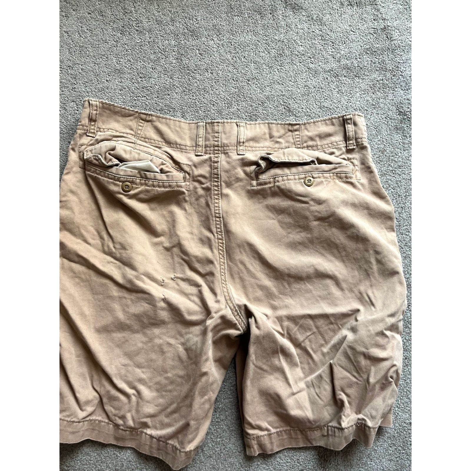 Old Navy OLD NAVY Casual SHORTS Beige Khaki Cotton Knit Men Size 36 Size US 36 / EU 52 - 2 Thumbnail