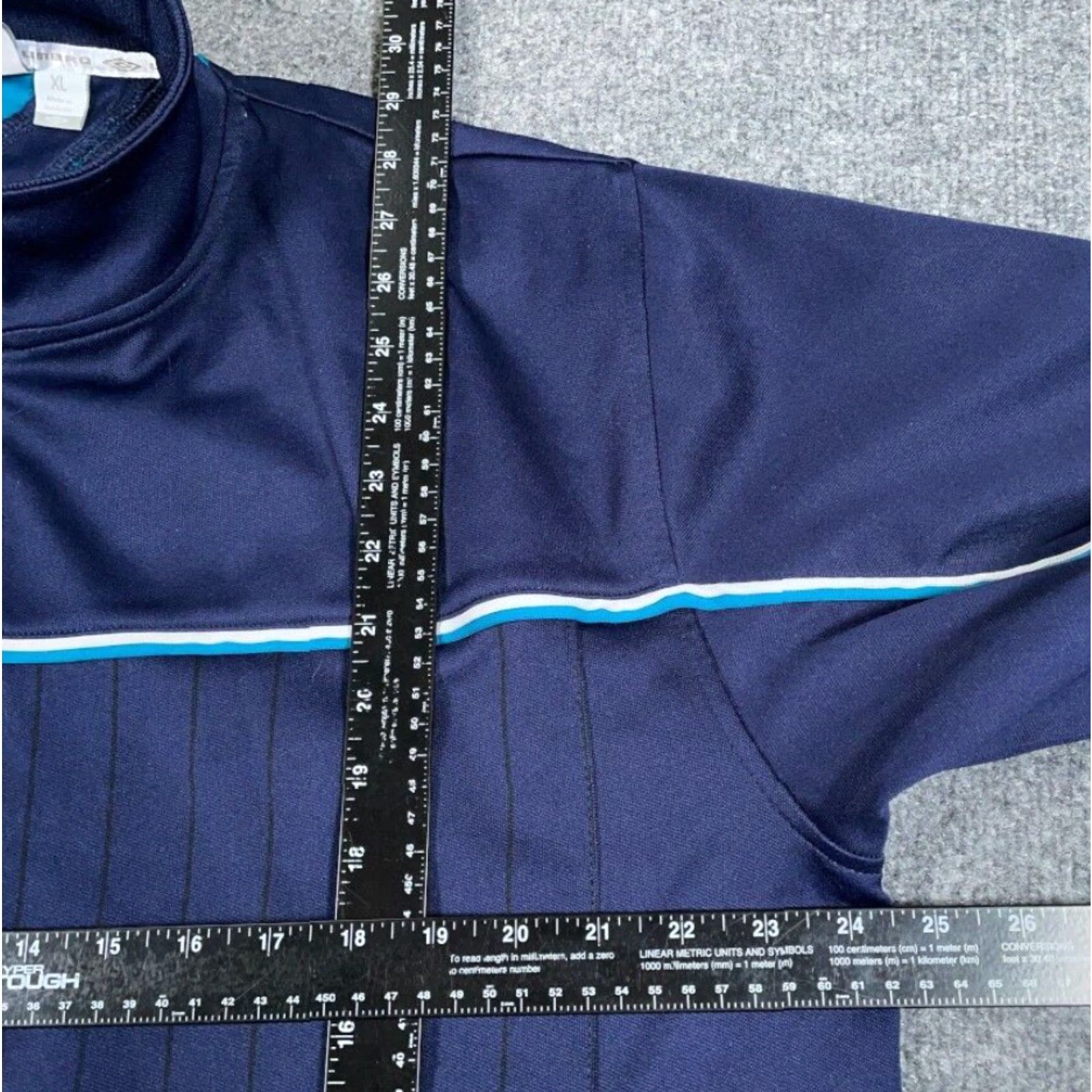 Umbro Umbro Retro Track Jacket XL Dark Blue Zip Pockets Soccer Adult Men Stand-Up Collar Full Zip Pockets Polyester 90s Hip Hop Vintage No Regular Style Size US XL / EU 56 / 4 - 5 Thumbnail