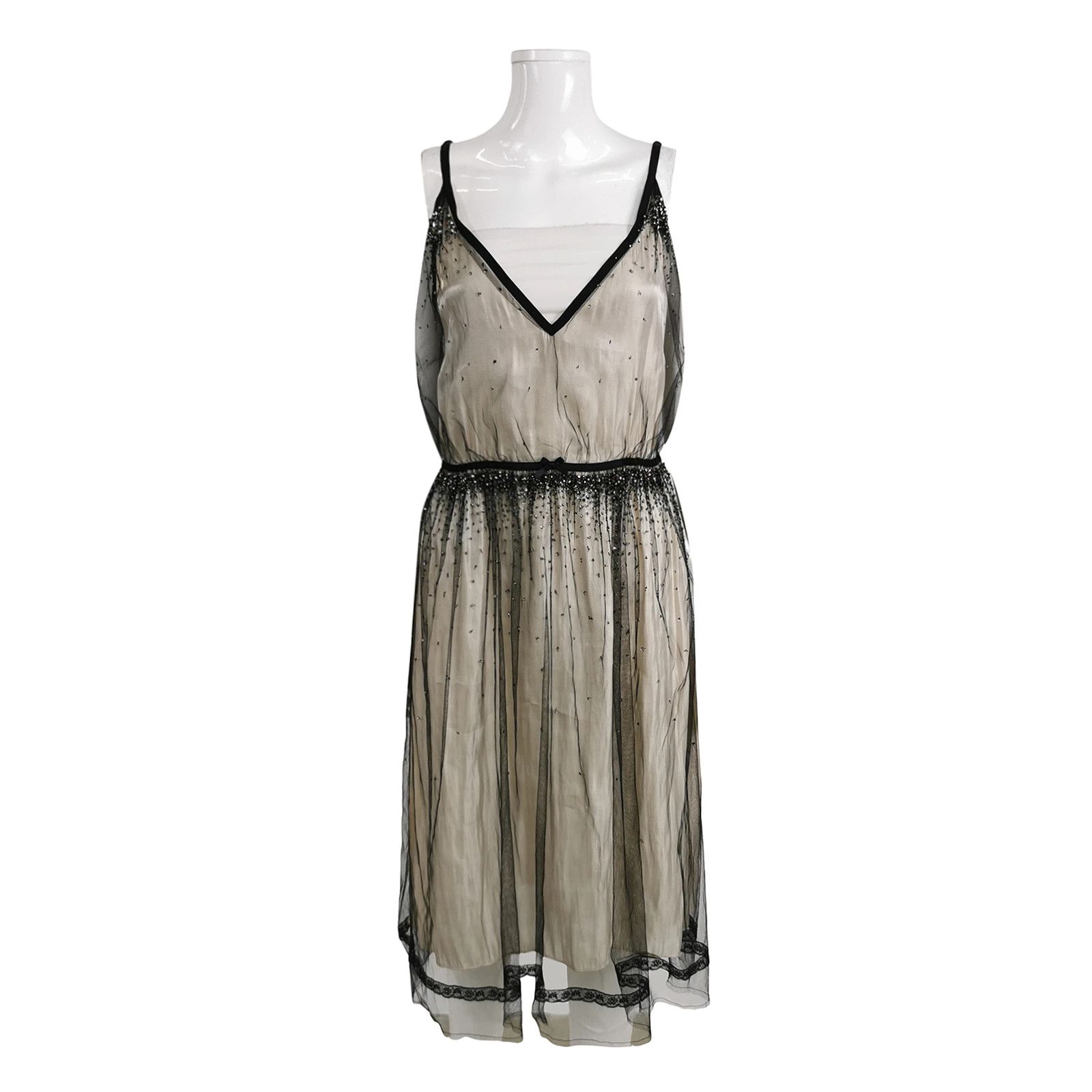 Prada Prada Tulle Embellished Midi Dress Size 40S Size S / US 4 / IT 40 - 1 Thumbnail