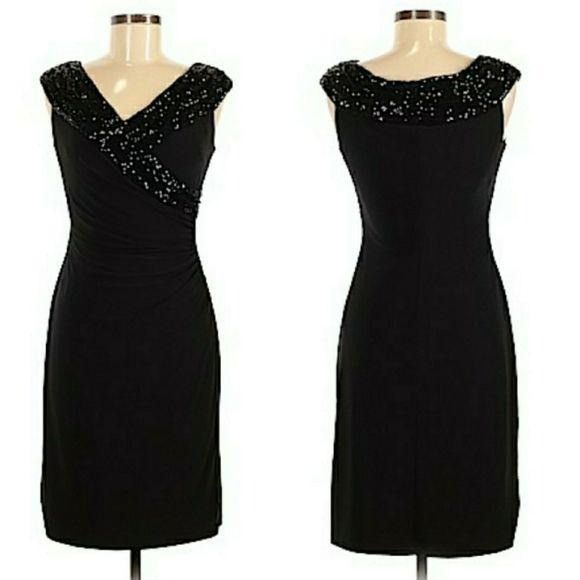 Ralph Lauren Vtg Ralph Lauren Cocktail Dress Sz 6 Black Beaded Shawl Tea Size M / US 6-8 / IT 42-44 - 11 Thumbnail