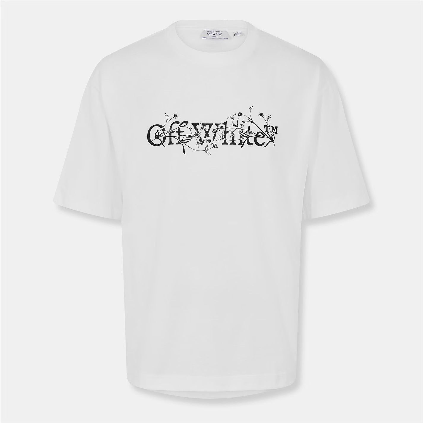 Off-White o1g2r1mq0226 Flower Skate T-Shirt In White Size US L / EU 52-54 / 3 - 1 Thumbnail