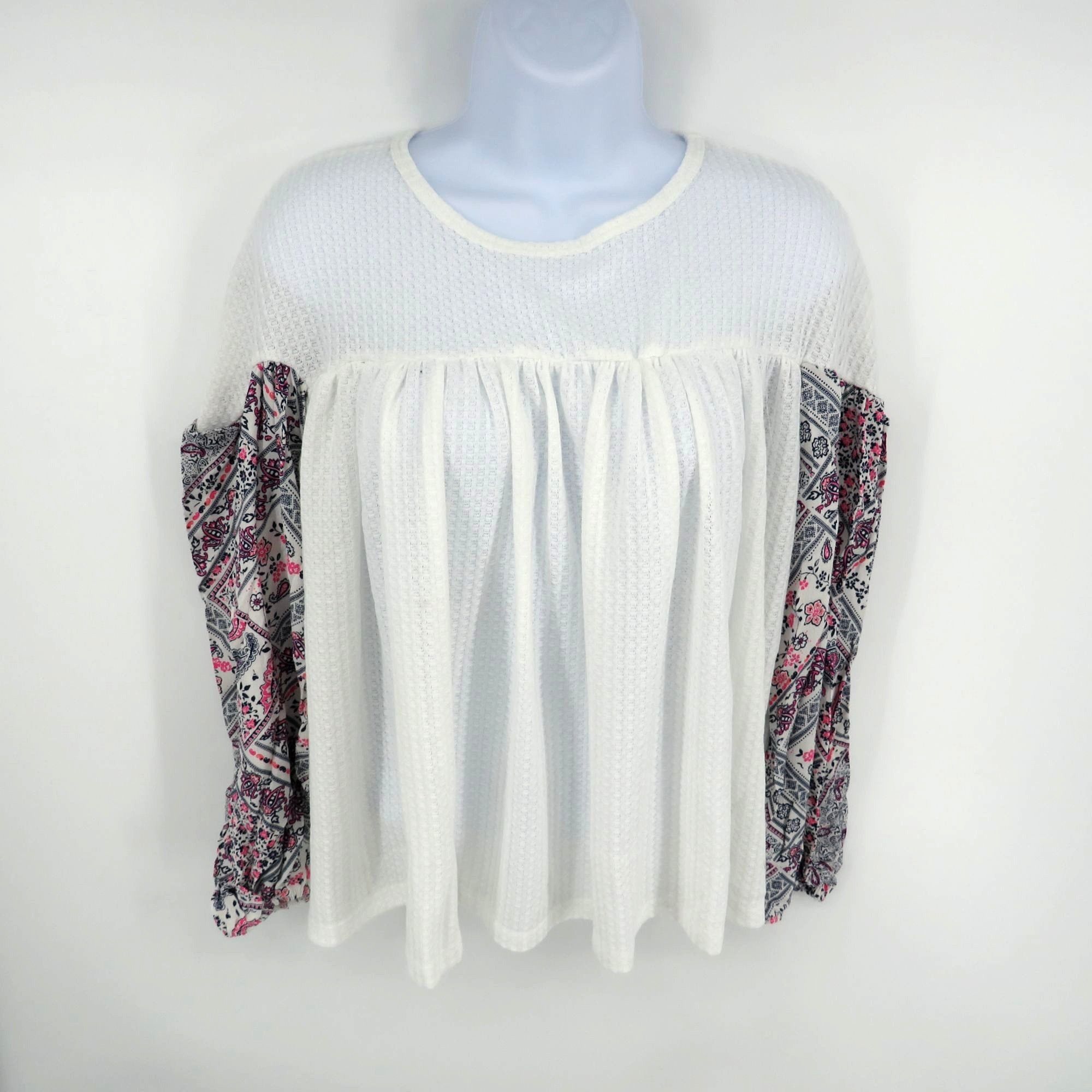 Other Baea Los Angeles Women's Long Sleeve Blouse Paisley Sleeves Size L / US 10 / IT 46 - 1 Thumbnail