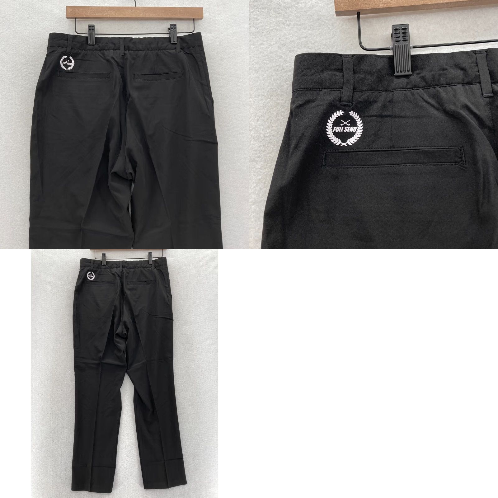 Vintage Full Send Golf Pant Mens Medium Black Performance Stretch Waist Nelk NWT Pants Size US 31 - 9 Thumbnail