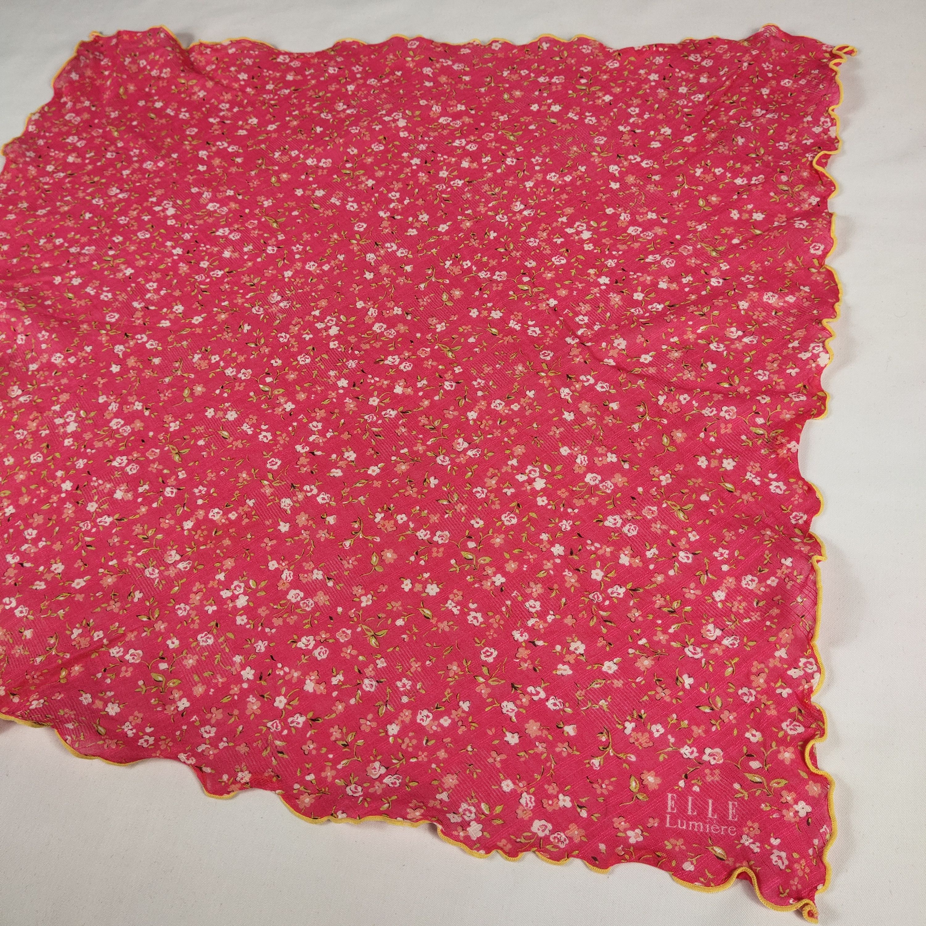 Vintage Elle Handkerchief / Neckerchief / Bandana FZ676 Size ONE SIZE - 4 Thumbnail