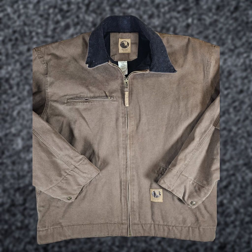 Vintage Berne Gasoline Workwear Chore Jacket Canvas Sherpa Lined Men XL Brown Jacket Size US XL / EU 56 / 4 - 1 Thumbnail
