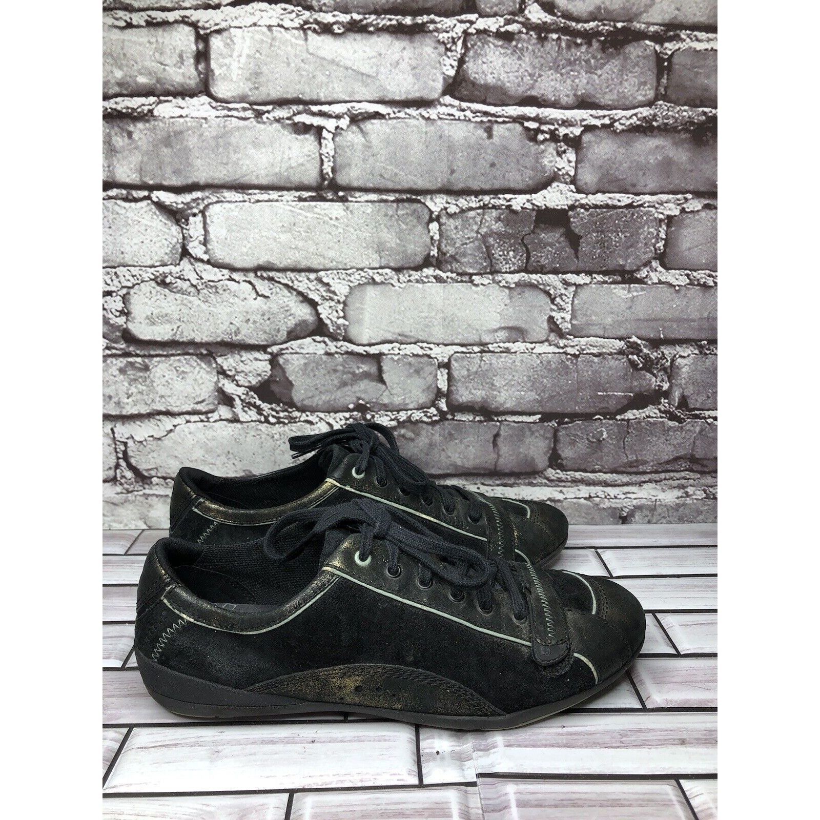 Merrell Merrell Pirouette Black Suede Leather Gold Sparkle Athletic Size US 8 / IT 38 - 3 Thumbnail