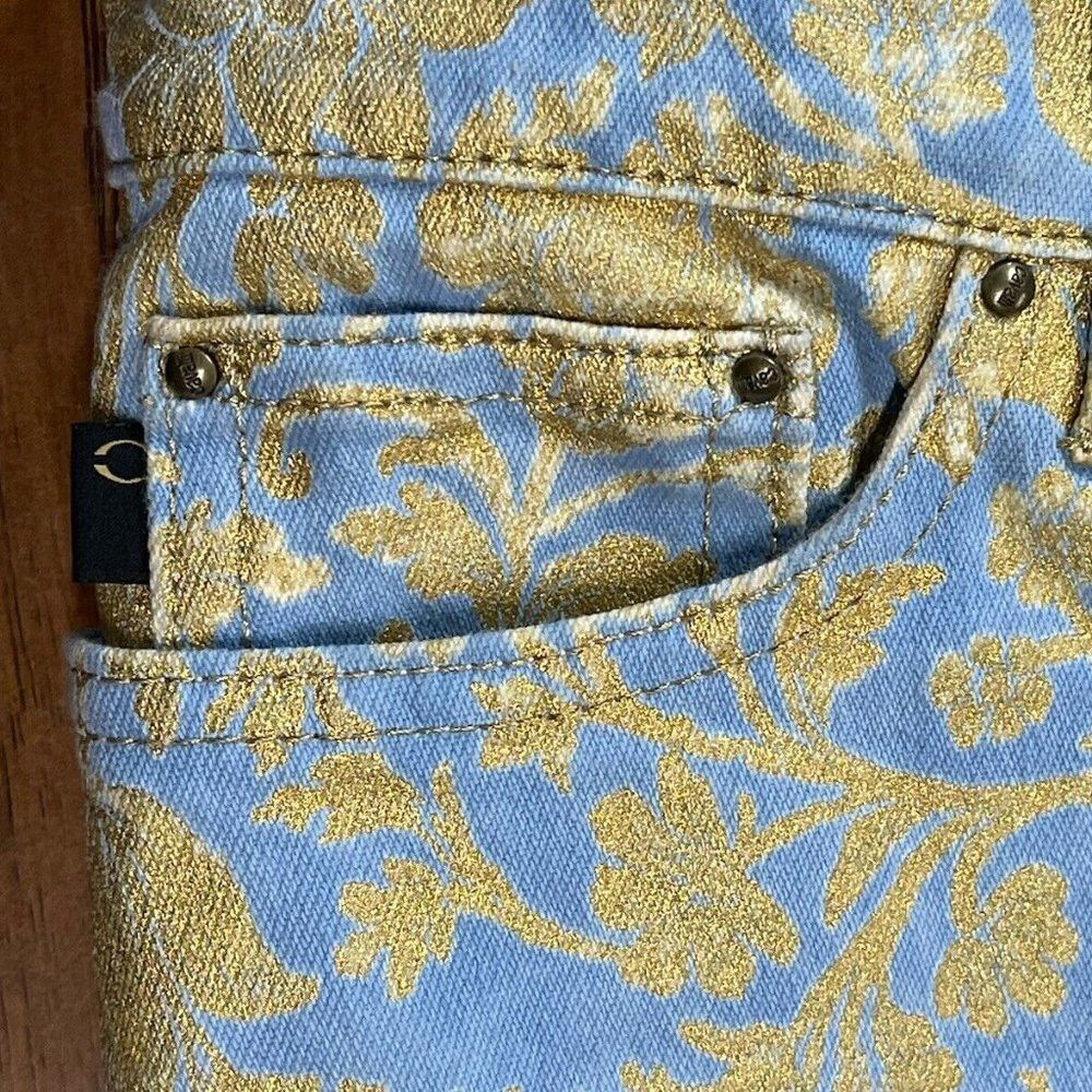 Just Cavalli Just Cavalli Women’s Gold Blue VTG Jeans Pants Sz 28 Size 28" / US 6 / IT 42 - 4 Thumbnail