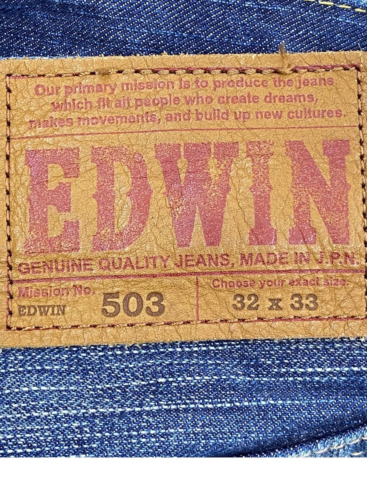 Edwin Edwin Ripped Faded Wash Style Straight Leg Jeans Size US 33 - 12 Thumbnail