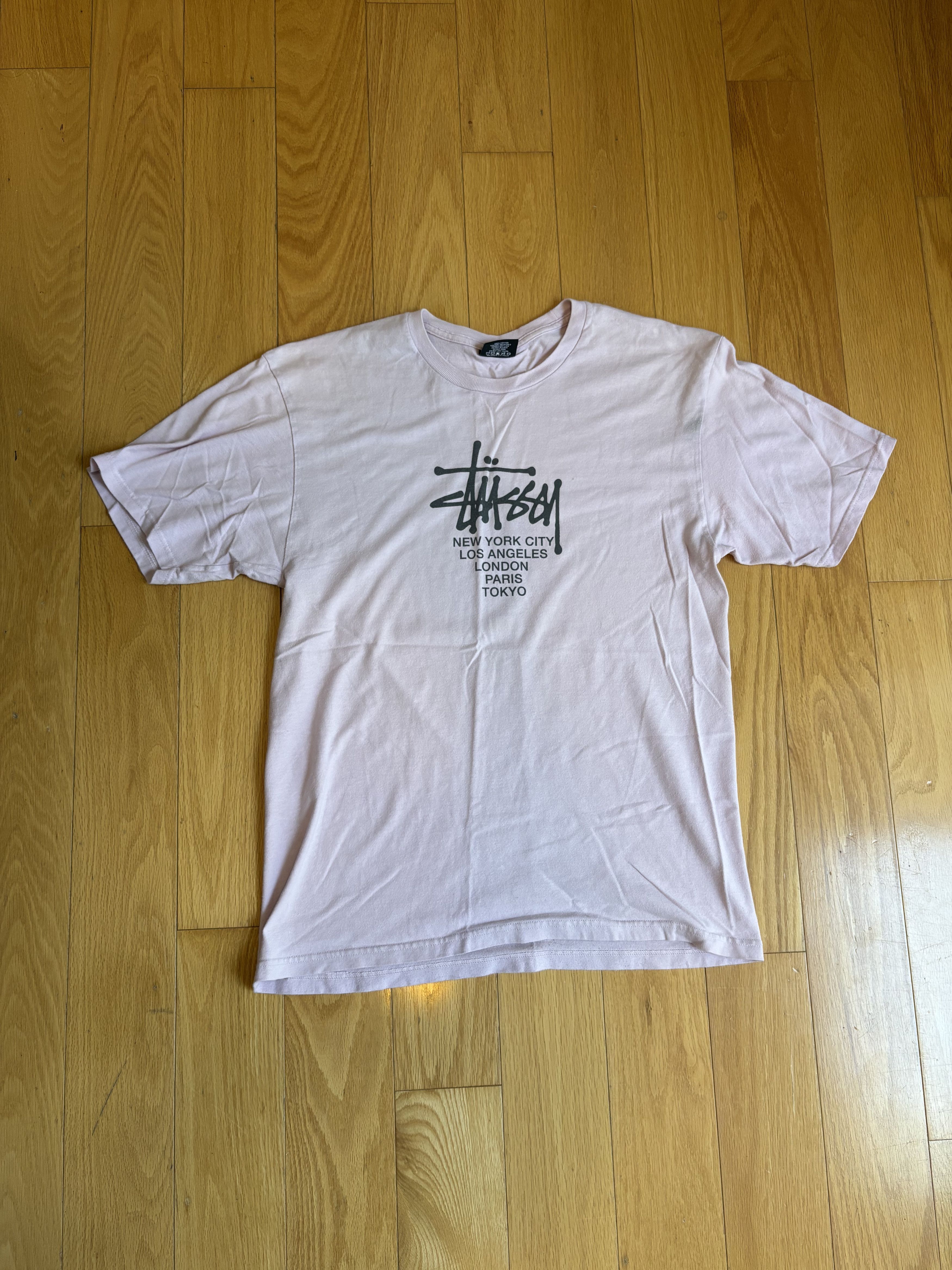 Stussy Stussy Pale Pink T Shirt M Size US M / EU 48-50 / 2 - 1 Thumbnail
