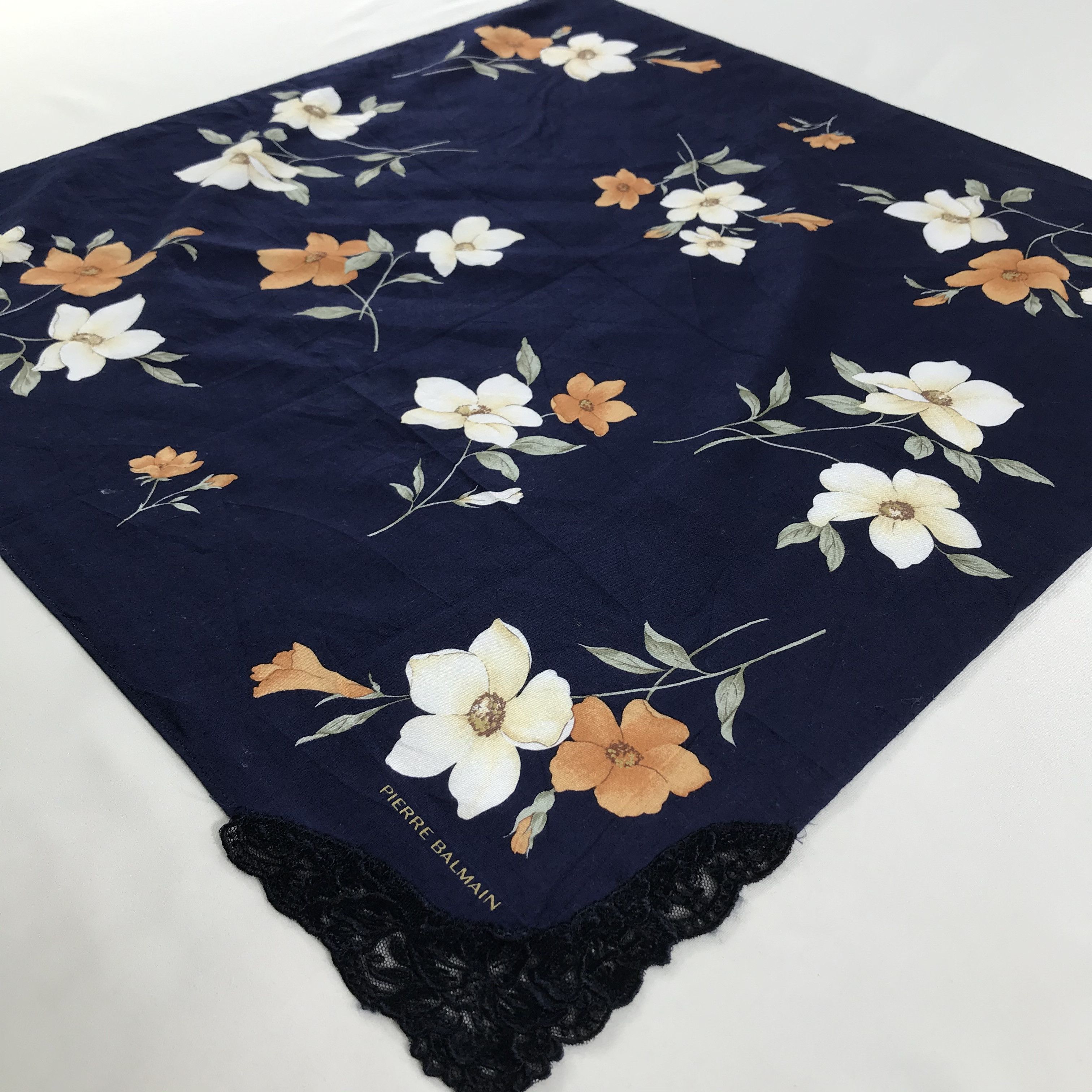 Pierre Balmain × Vintage Pierre Balmain Bandana / Handkerchief / Neckerchief - S1647 Size ONE SIZE - 2 Thumbnail