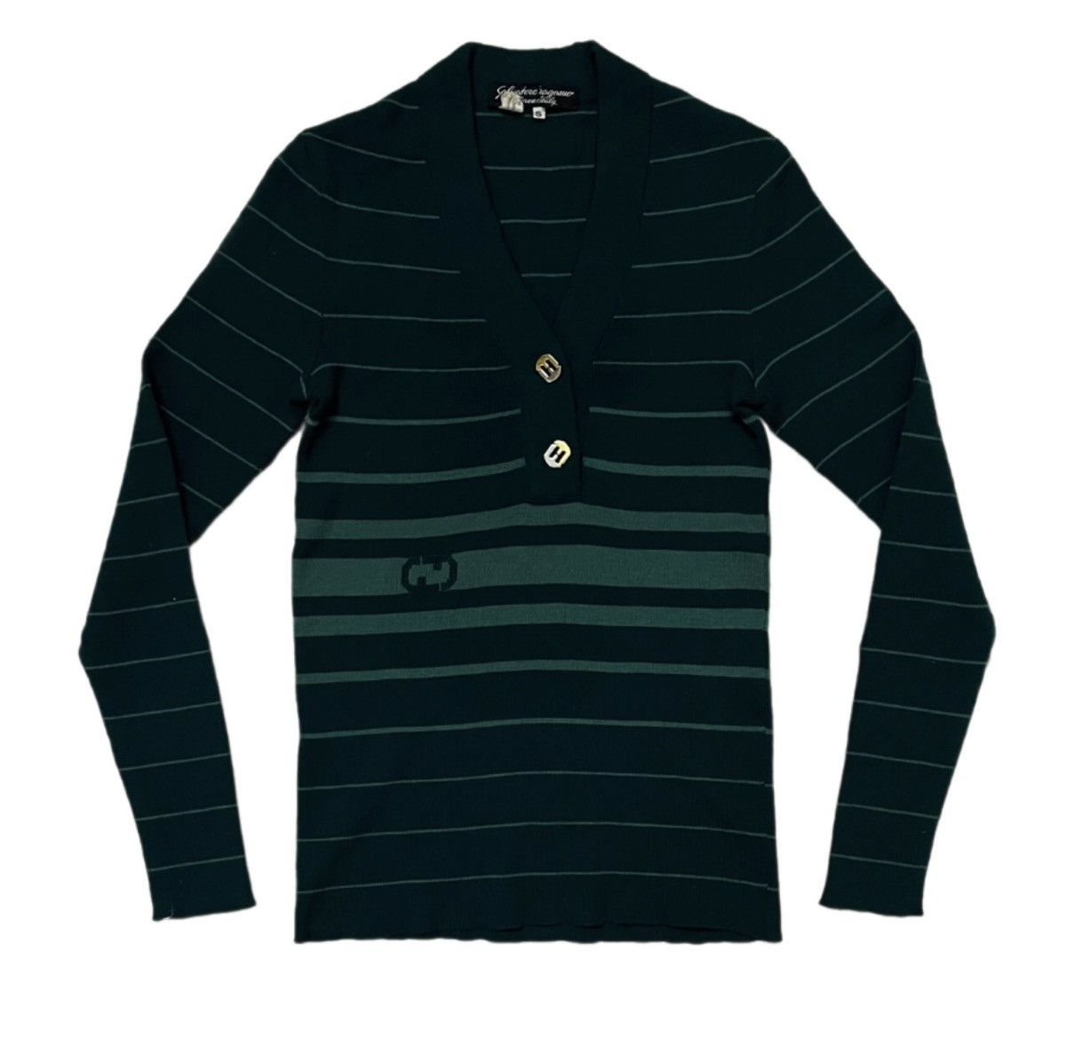 Salvatore Ferragamo × Vintage Vintage SALVATORE FERRAGAMO Italy Shirt/Knitwear Size S / US 4 / IT 40 - 1 Thumbnail