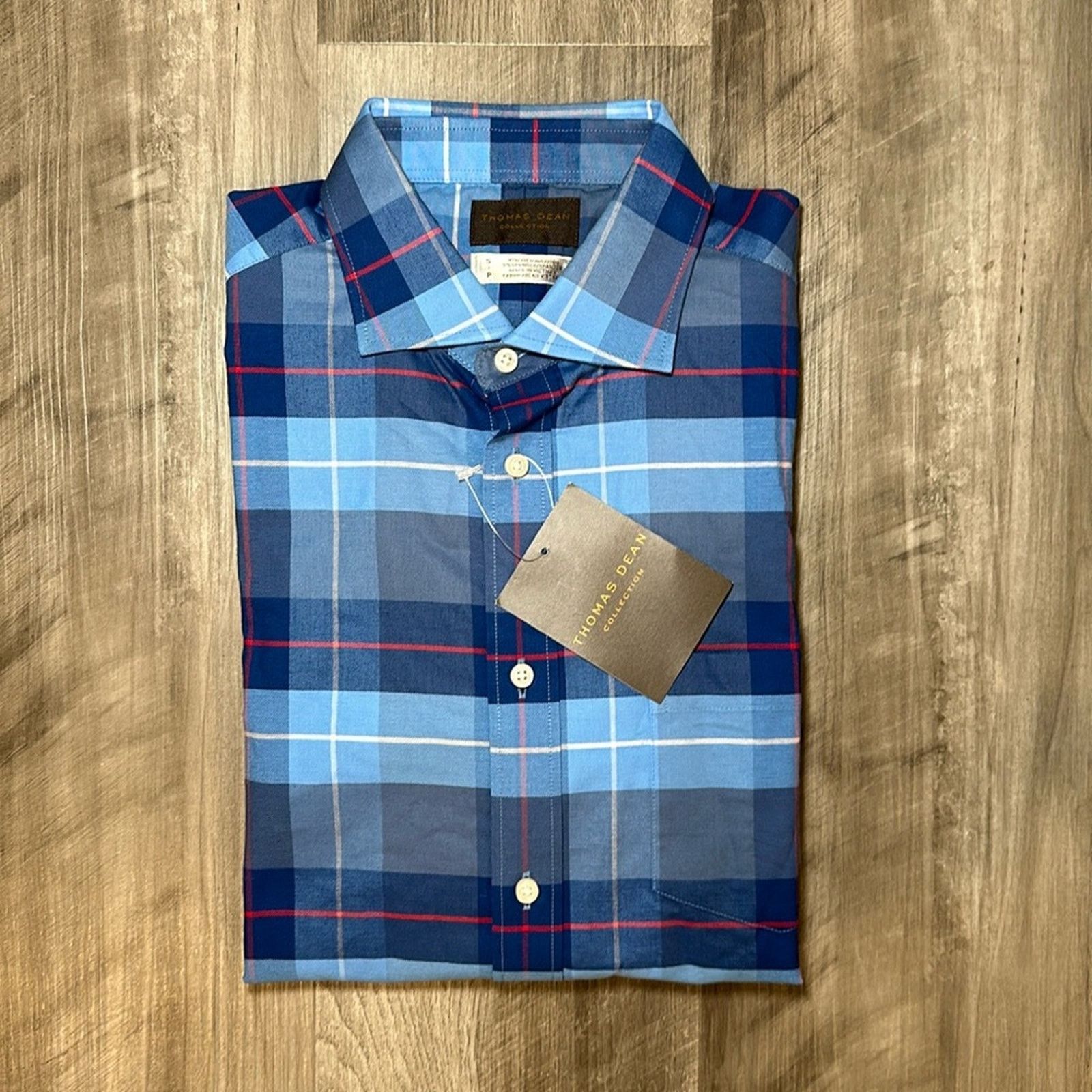 Thomas Dean Thomas Dean Collection Short Sleeve Button Down - Small Size US S / EU 44-46 / 1 - 1 Thumbnail