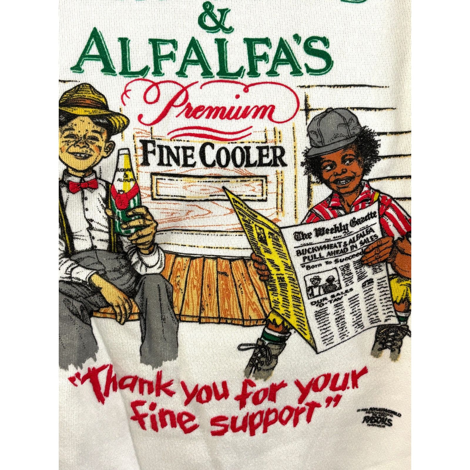 Tultex VTG 80s Buckwheat & Alfalfa Premium Sweatshirt L Tultex USA Size US XL / EU 56 / 4 - 8 Thumbnail